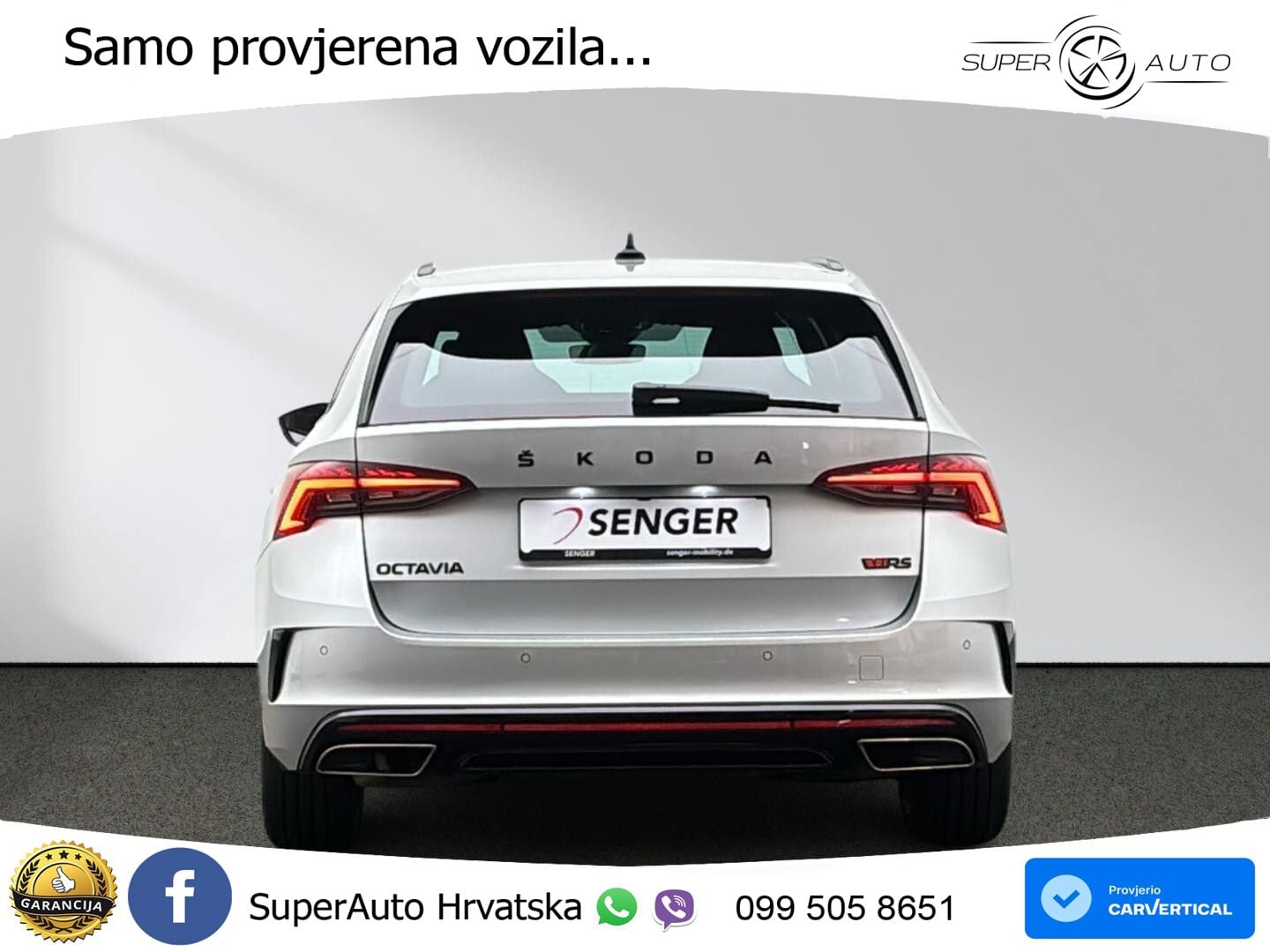 Škoda Octavia Combi RS 2.0 TDI (200 KS) 4x4 DSG LED+GR SJED+ACC