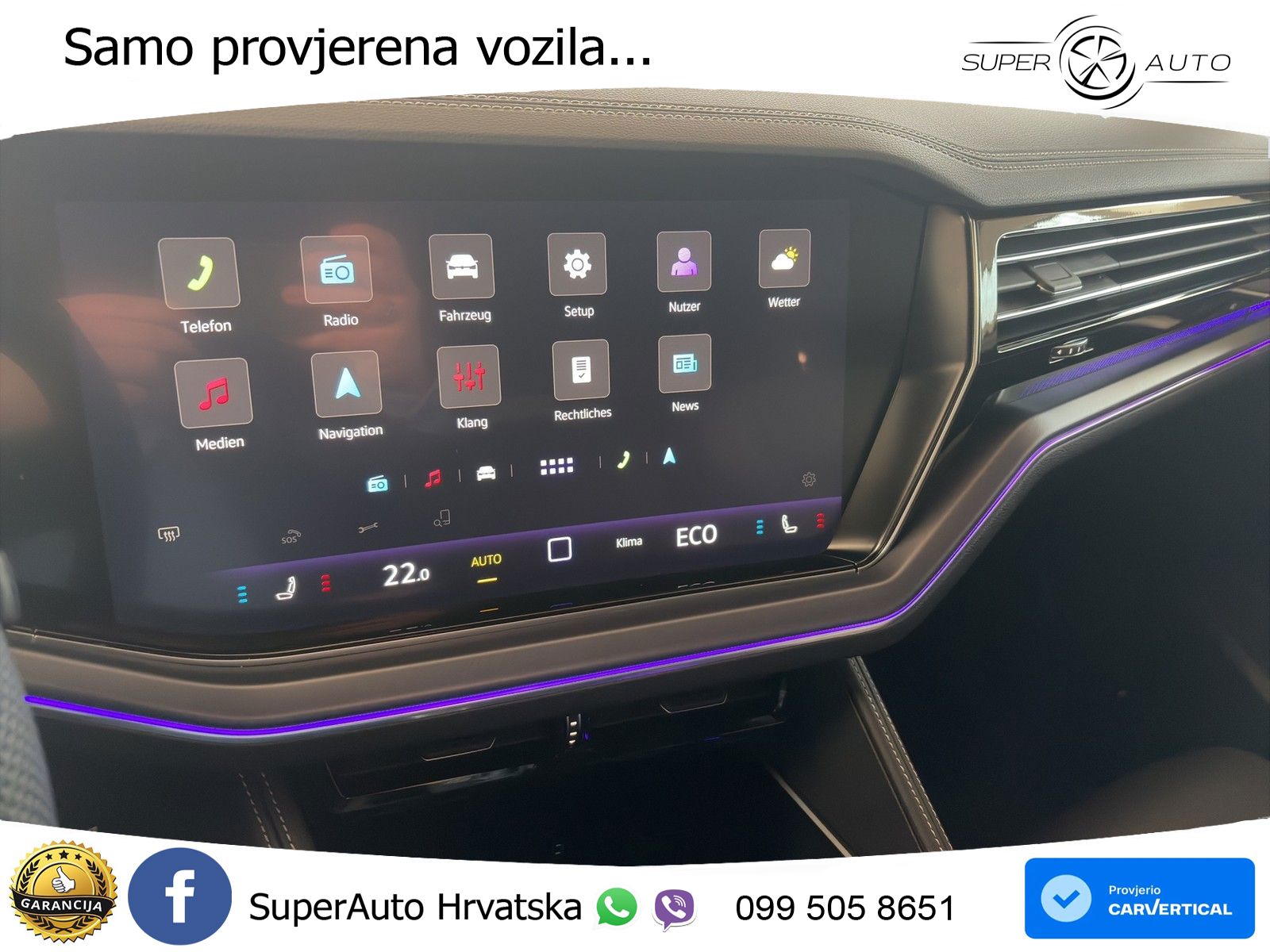 Volkswagen Touareg 3.0 V6 TDI (231 KS) 4MOTION Tiptronic ZRAČNI+ACC+4xGR SJED+KAM
