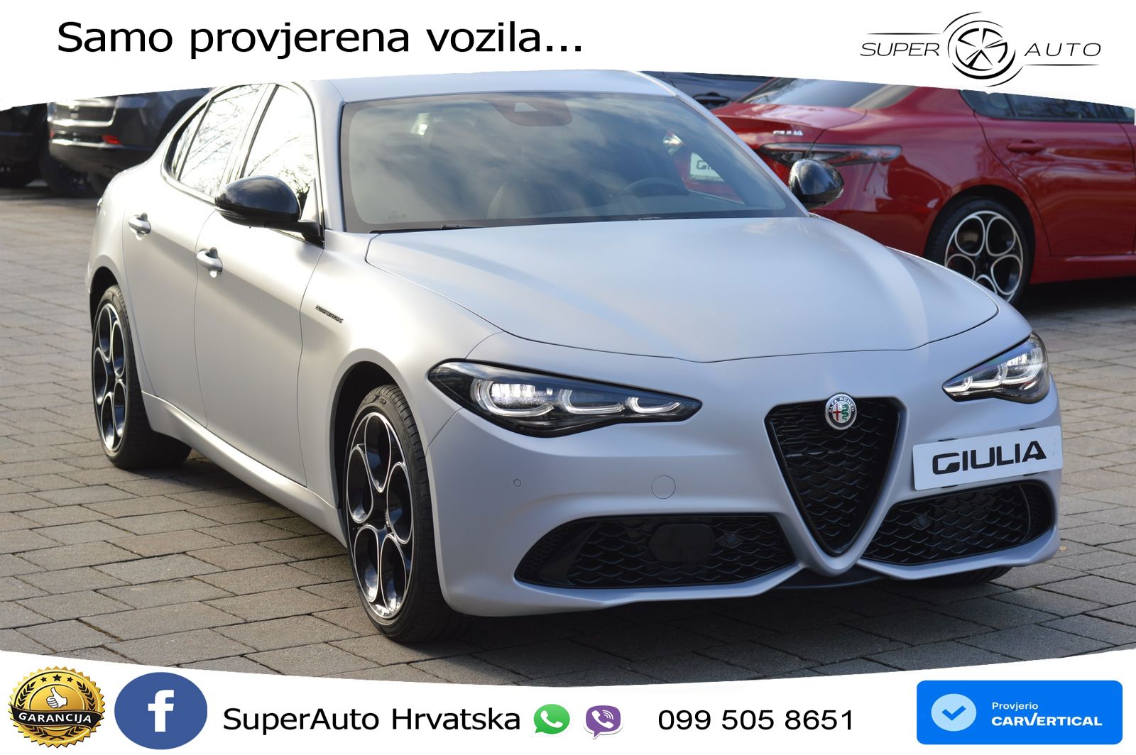 Alfa Romeo Giulia 2.0 Turbo (280 KS) Q4 Automatic LED+GR SJED+ACC