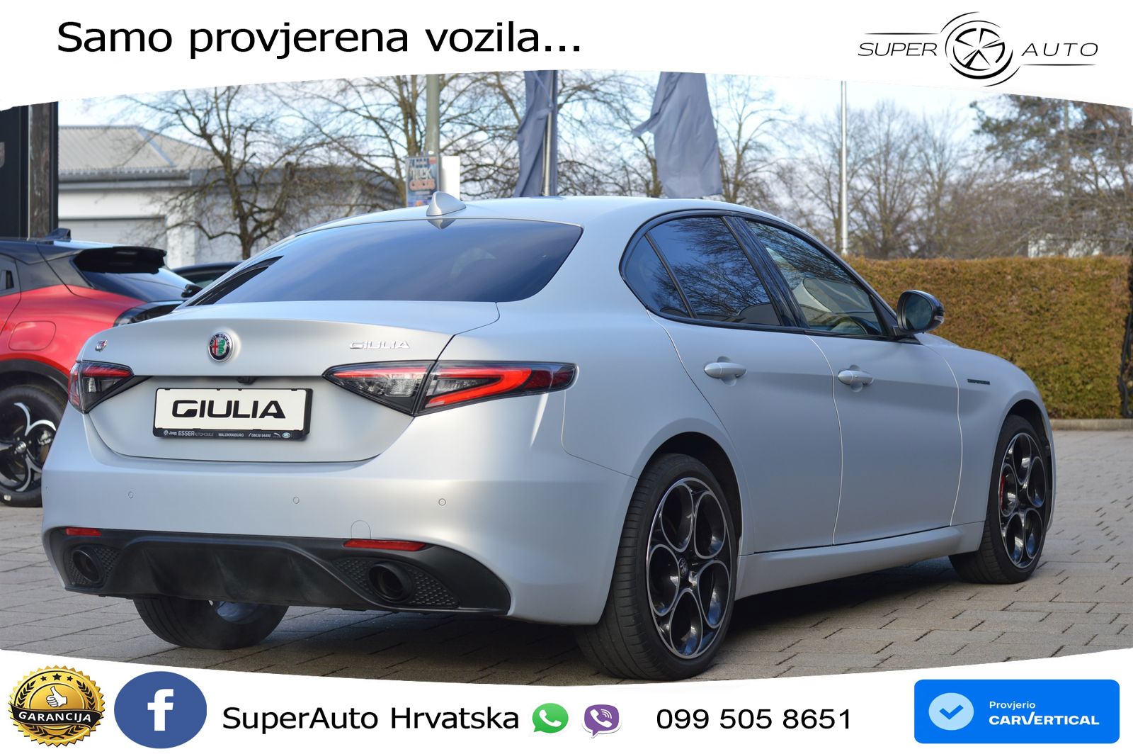 Alfa Romeo Giulia 2.0 Turbo (280 KS) Q4 Automatic LED+GR SJED+ACC