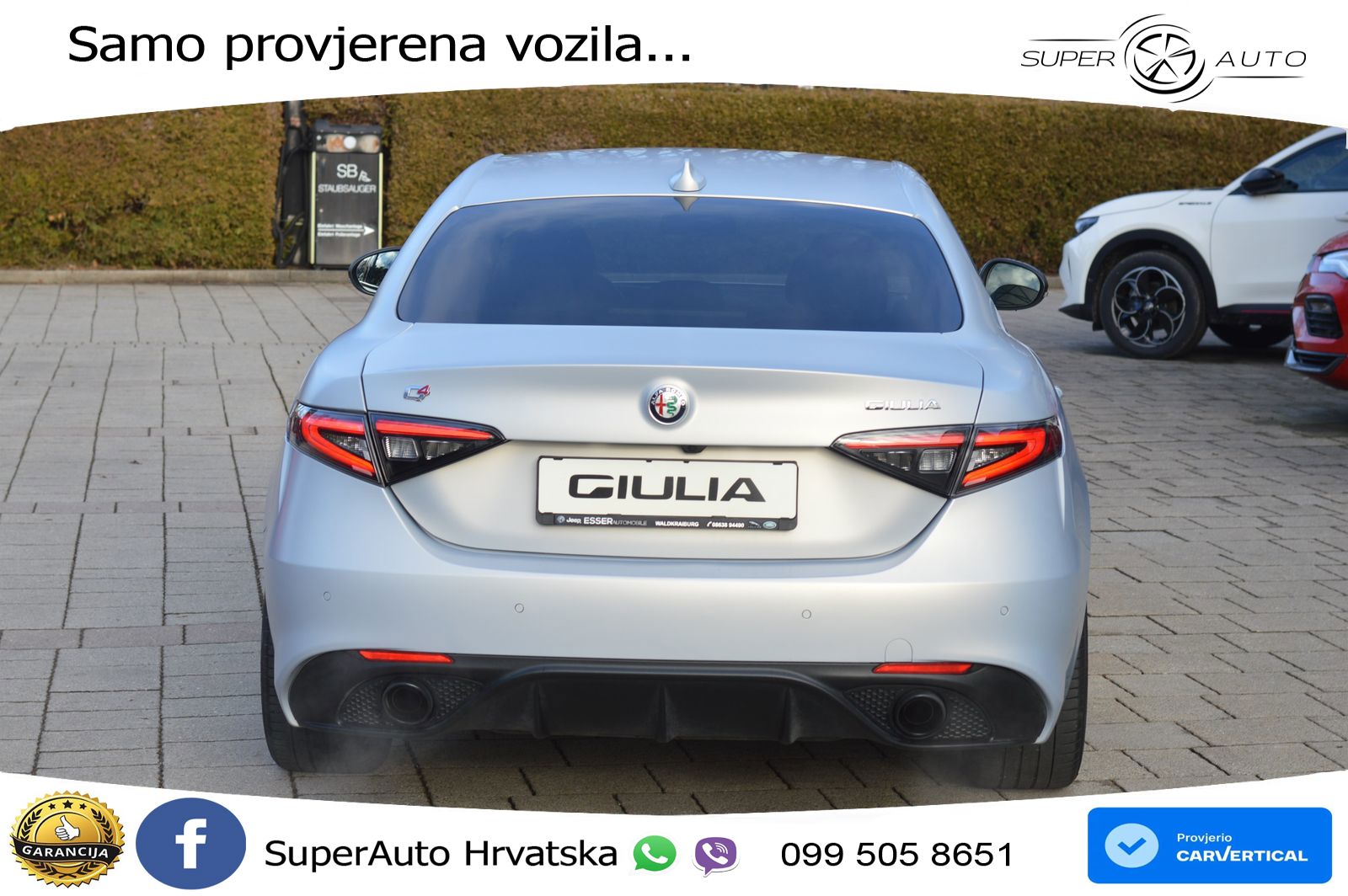 Alfa Romeo Giulia 2.0 Turbo (280 KS) Q4 Automatic LED+GR SJED+ACC