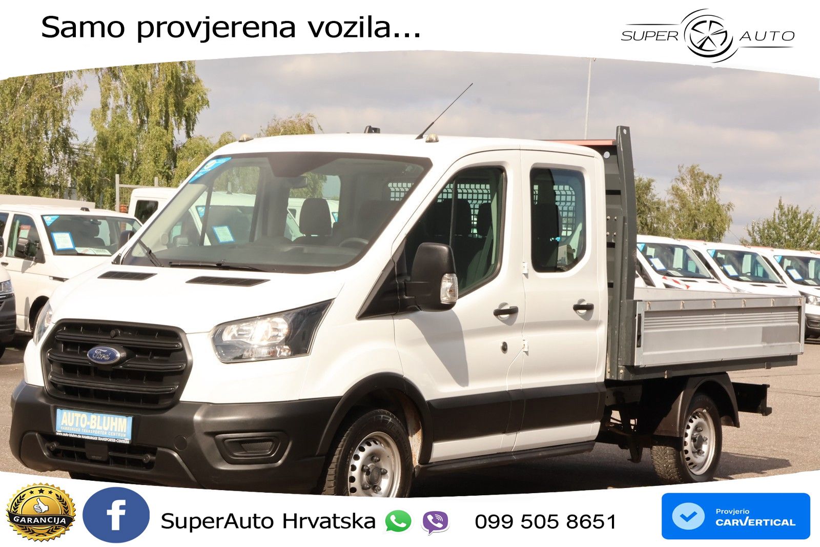 Ford Transit 350-EB Doka L2 + Klima AHK 2,24T 7-Sitze 131 KS