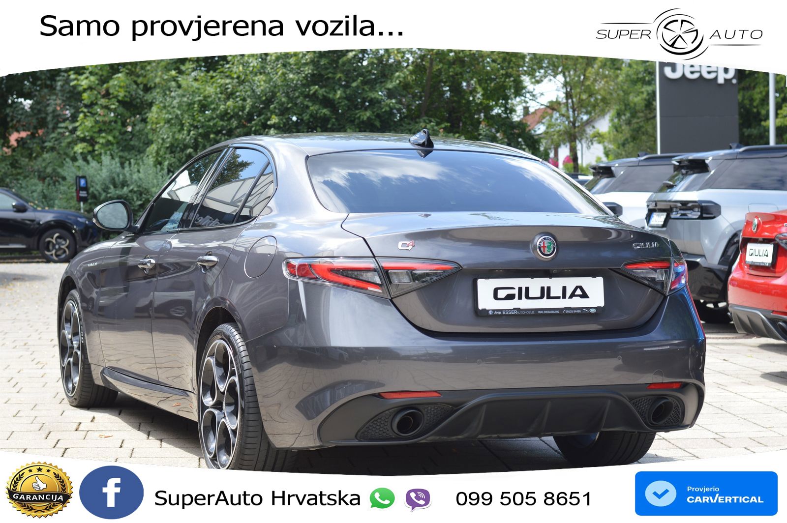 Alfa Romeo Giulia 2.0 Turbo (280 KS) Q4 Automatic LED+GR SJED+ACC