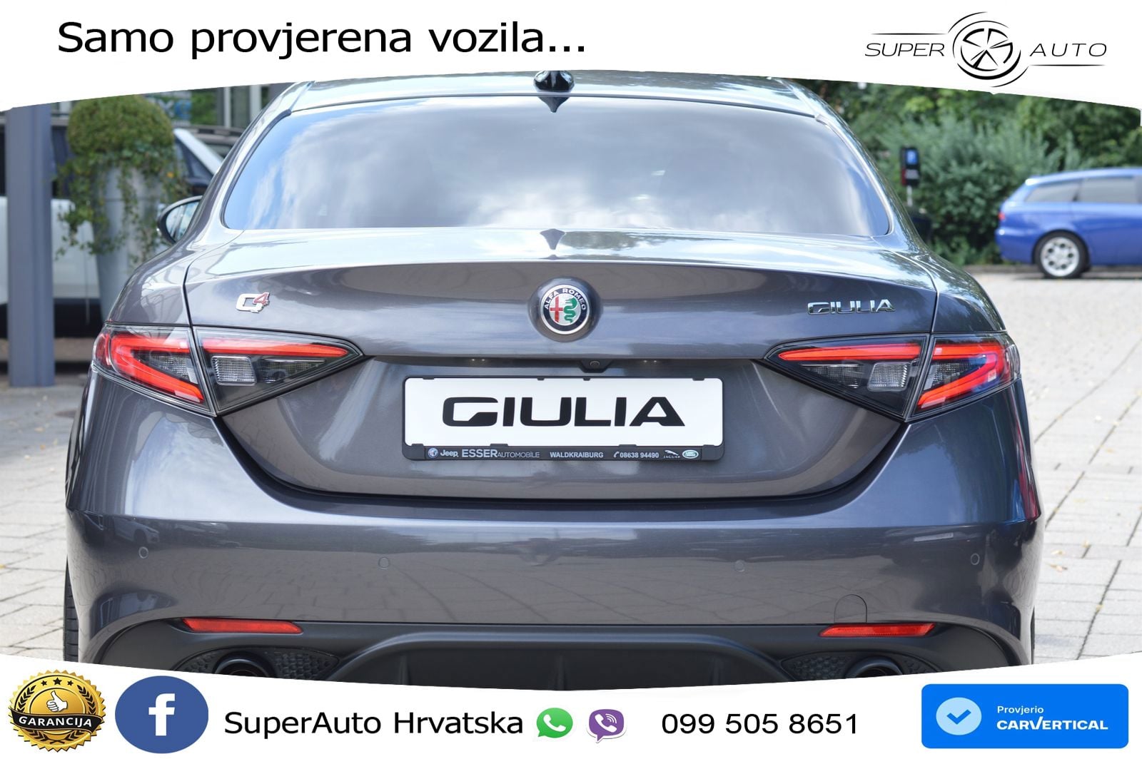Alfa Romeo Giulia 2.0 Turbo (280 KS) Q4 Automatic LED+GR SJED+ACC