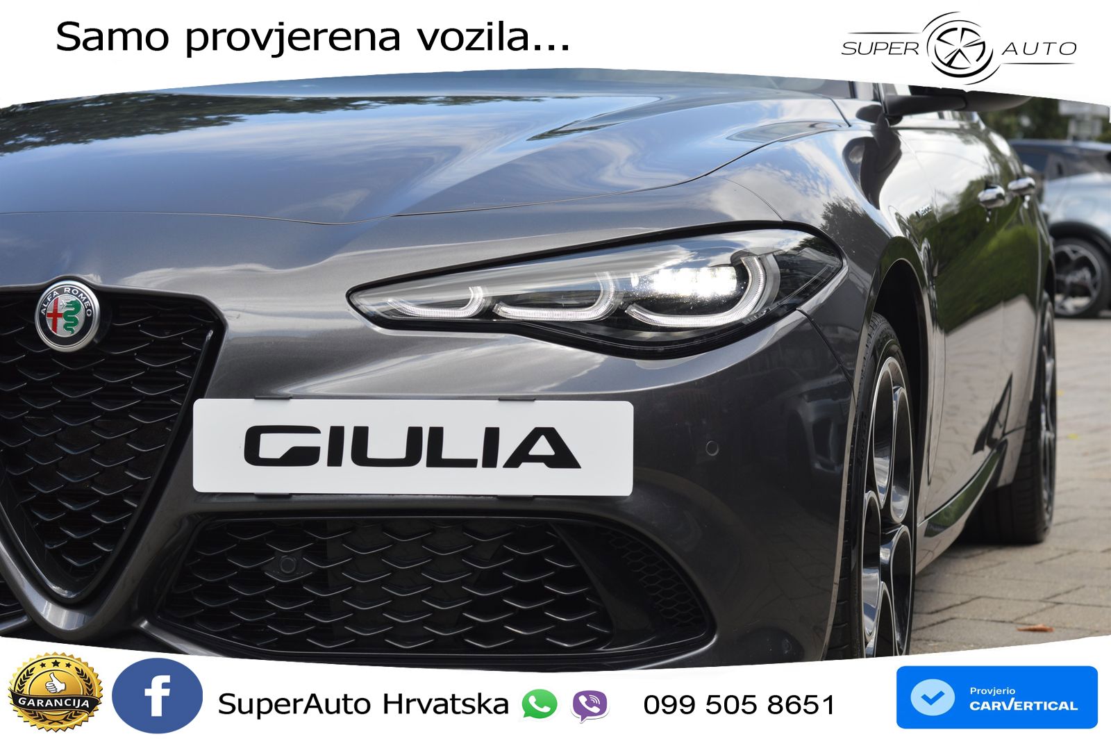Alfa Romeo Giulia 2.0 Turbo (280 KS) Q4 Automatic LED+GR SJED+ACC
