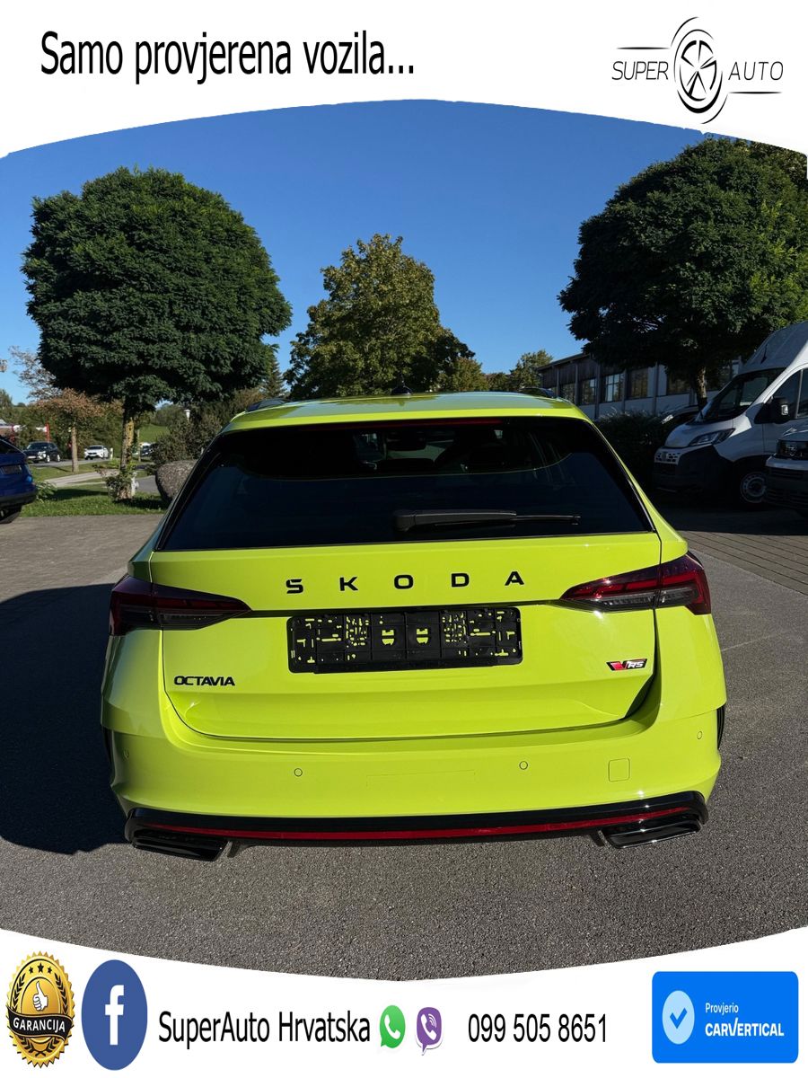 Škoda Octavia Combi RS 2.0 TSI (265 KS) DSG LED+GR SJED+ACC