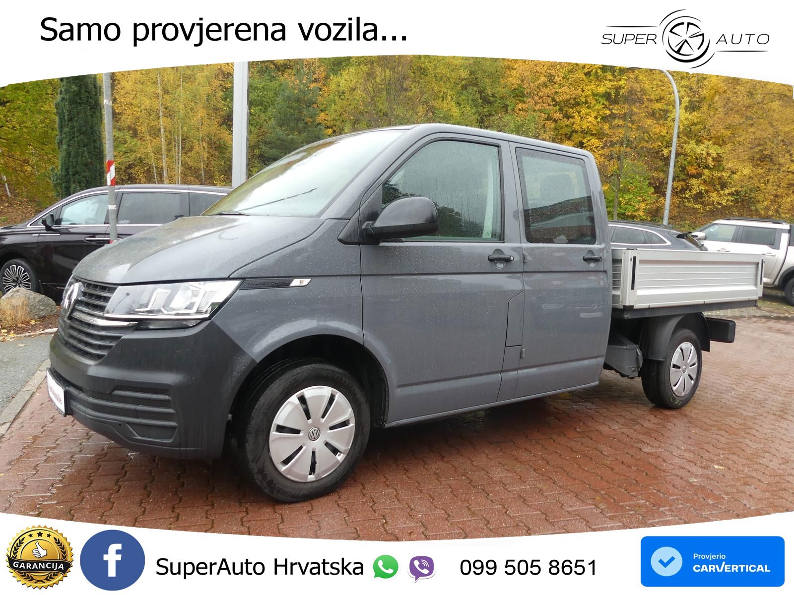 Volkswagen T6.1 Transporter*Pritsche*DoKa*1.Hand*Klima*AHK 110 KS
