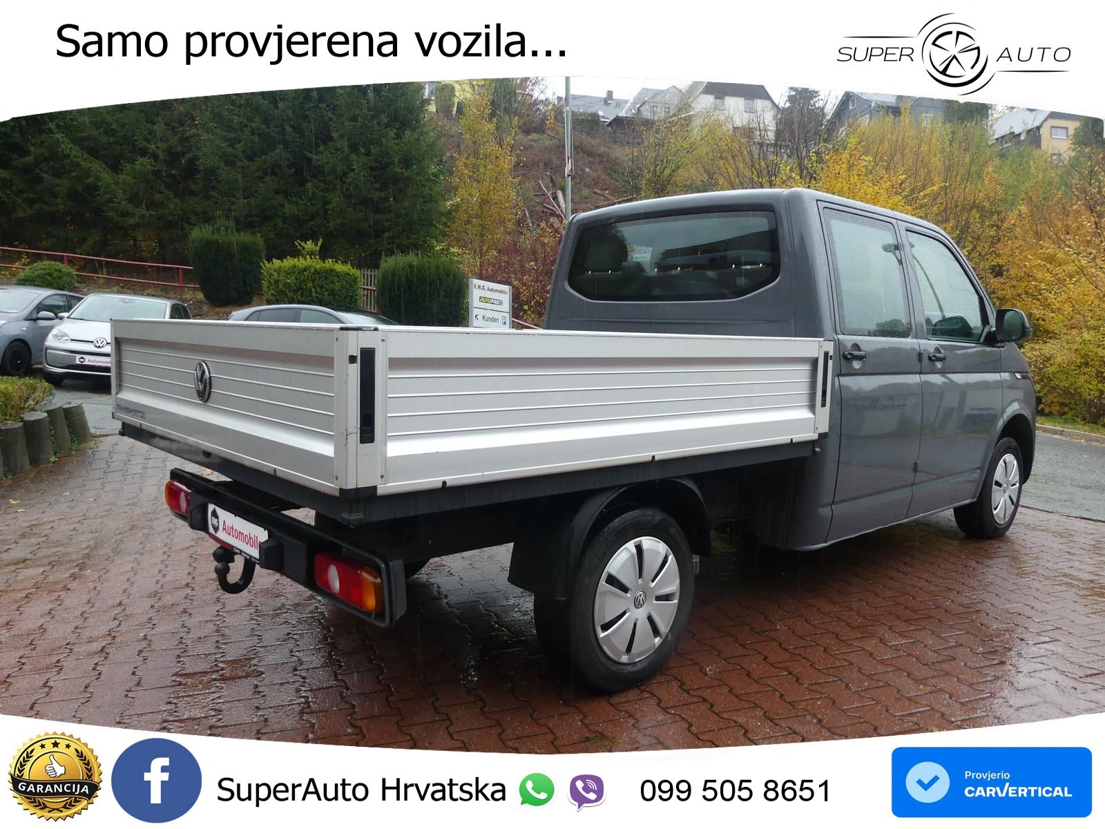 Volkswagen T6.1 Transporter*Pritsche*DoKa*1.Hand*Klima*AHK 110 KS