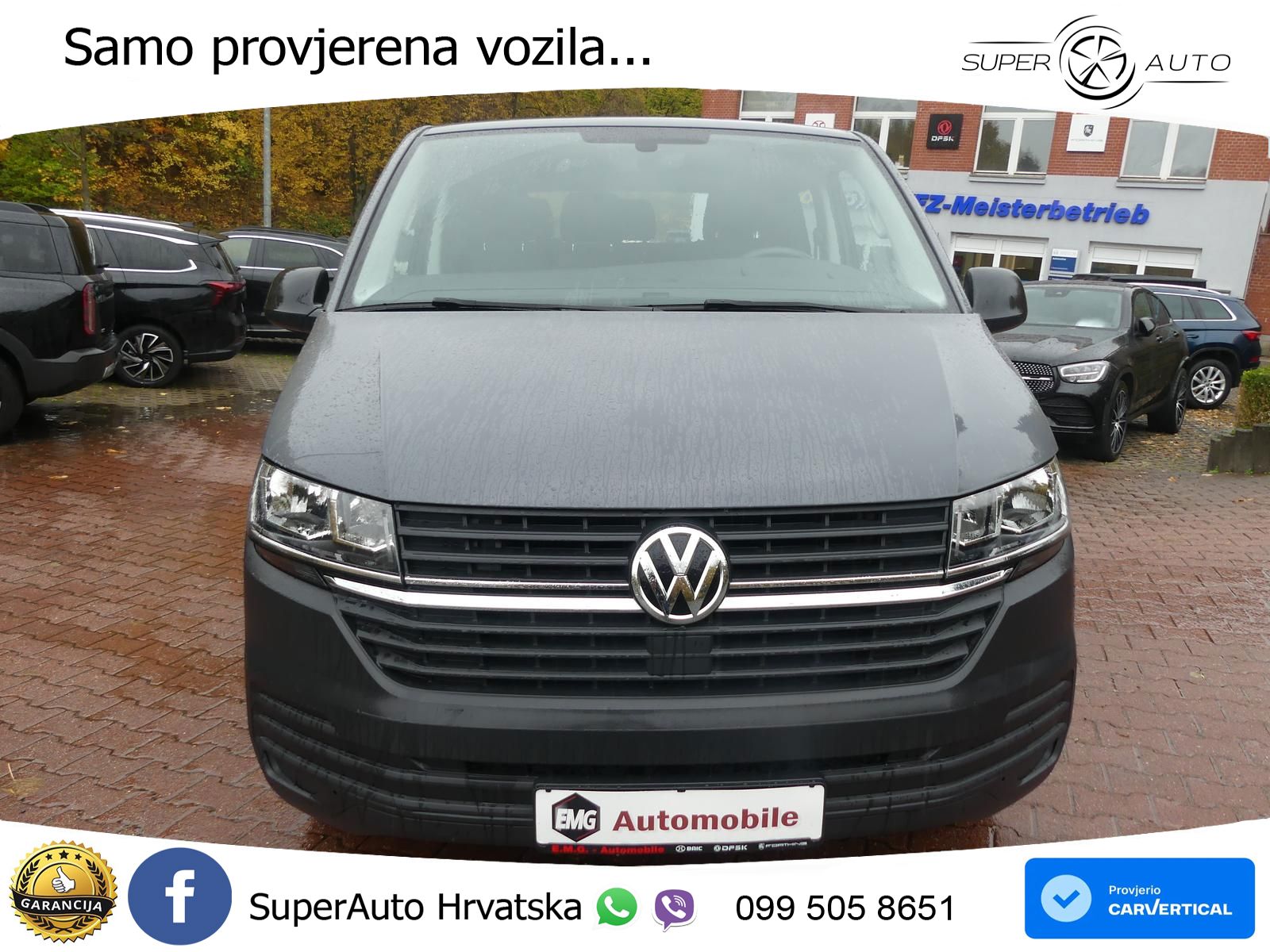 Volkswagen T6.1 Transporter*Pritsche*DoKa*1.Hand*Klima*AHK 110 KS