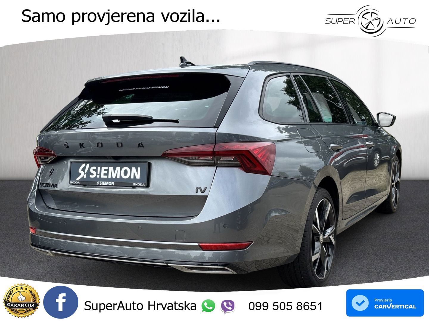 Škoda Octavia Combi iV 1.4 TSI (204 KS) DSG SportLine LED+GR SJED+ACC