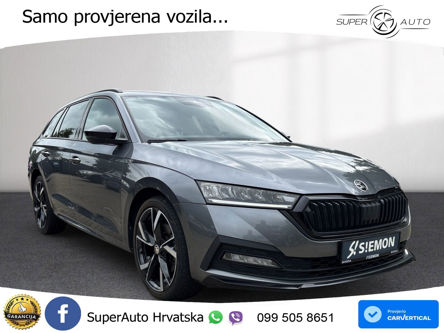 Škoda Octavia Combi iV 1.4 TSI (204 KS) DSG SportLine LED+GR SJED+ACC