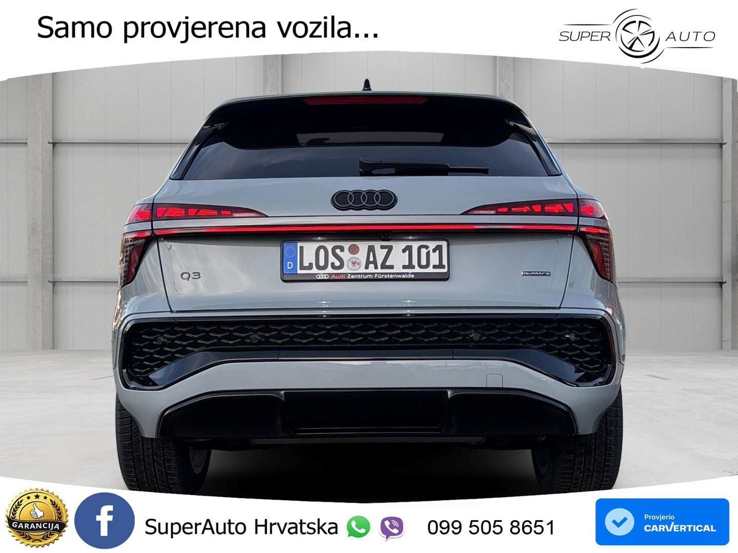 Audi Q3 2.0 TFSI (265 KS) quattro S tronic MATRIX+GR SJED+KAM