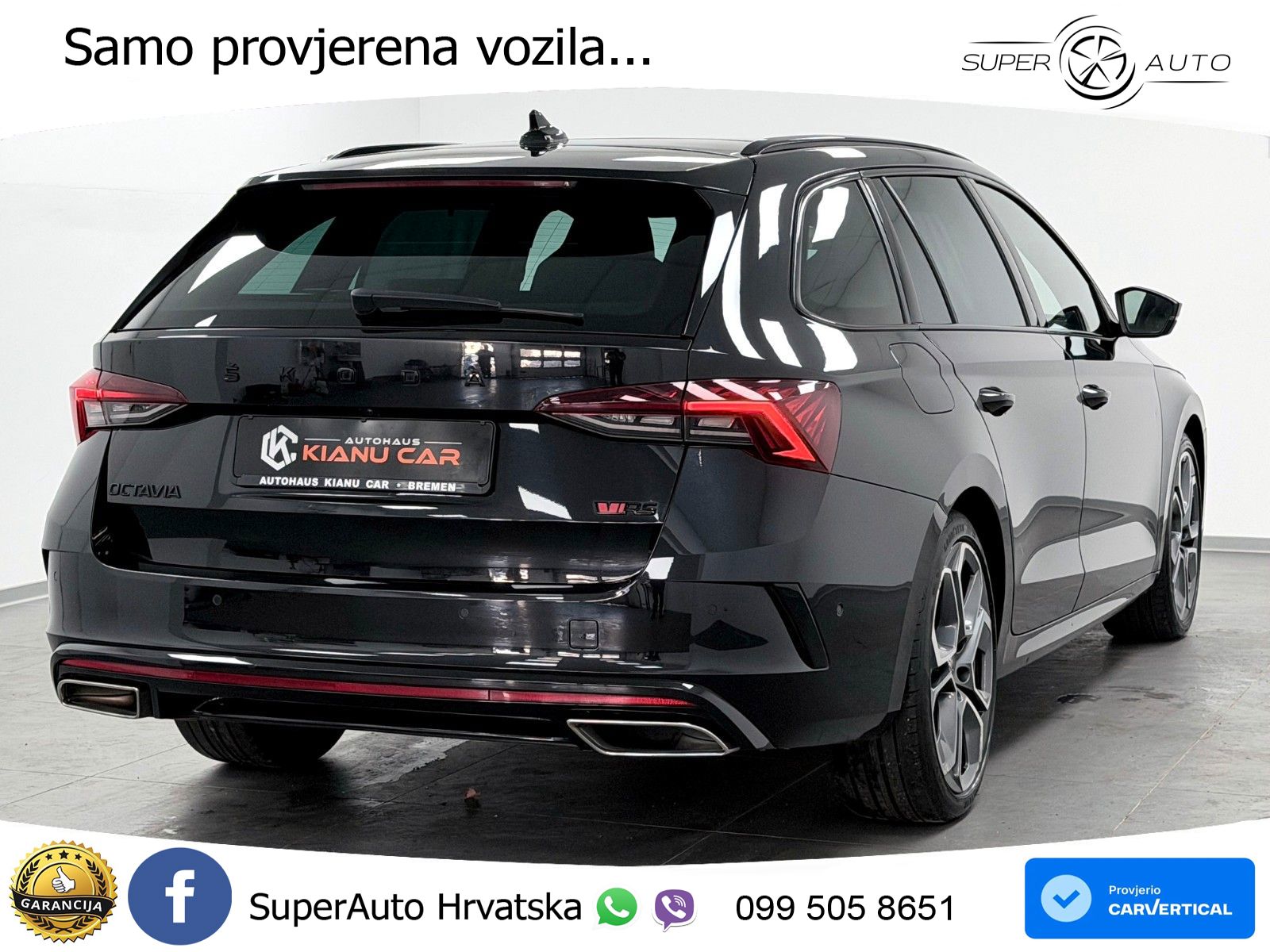 Škoda Octavia Combi RS 2.0 TDI (200 KS) 4x4 DSG LED+GR SJED+ACC