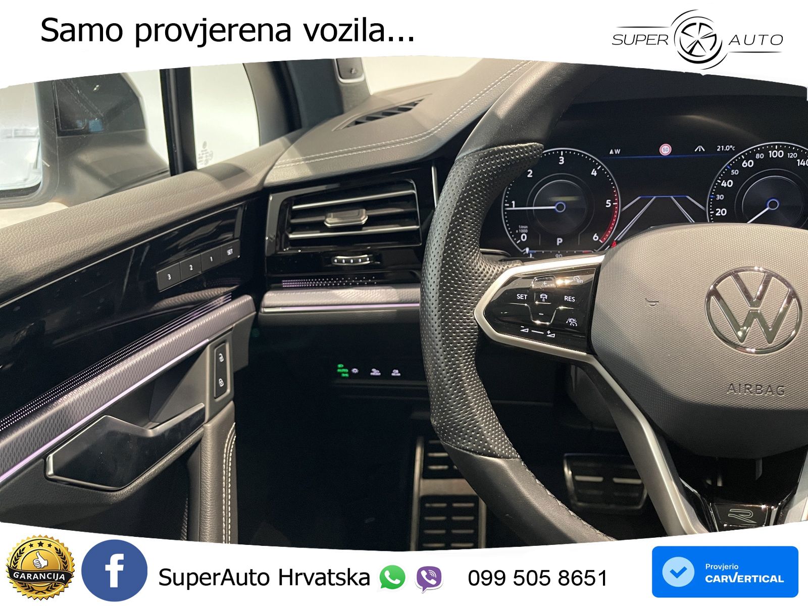 Volkswagen Touareg 3.0 V6 TDI (286 KS) 4MOTION Tiptronic R-Line ZRAČNI+ACC+GR SJED+KAM+PANO