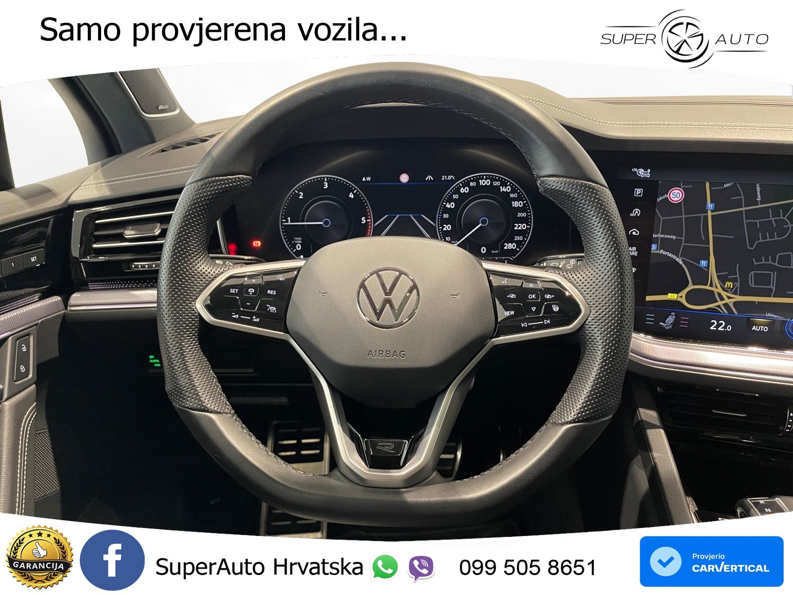 Volkswagen Touareg 3.0 V6 TDI (286 KS) 4MOTION Tiptronic R-Line ZRAČNI+ACC+GR SJED+KAM+PANO