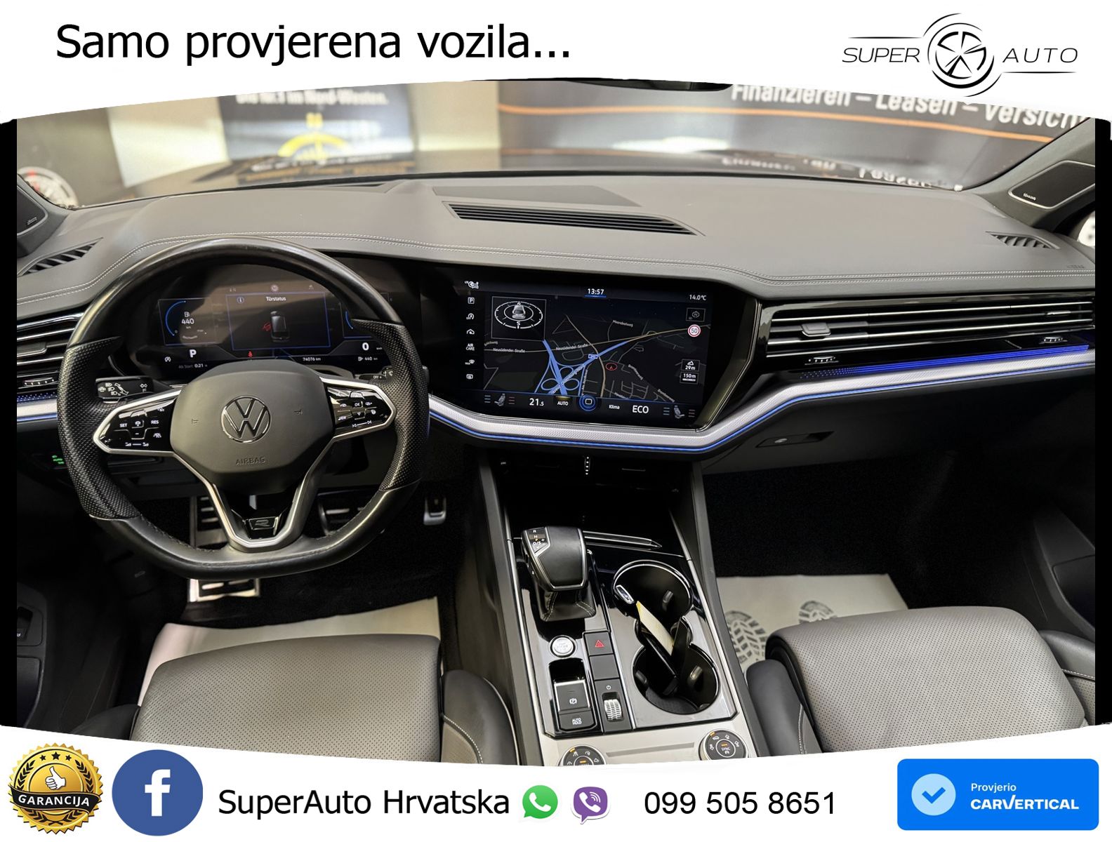 Volkswagen Touareg 3.0 V6 TDI (231 KS) 4MOTION Tiptronic R-Line ZRAČNI+ACC+GR SJED+KAM