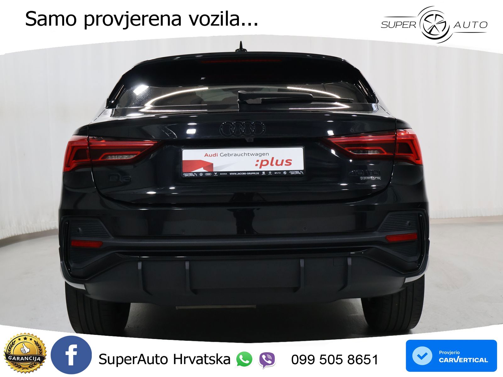 Audi Q3 Sportback 40 TDI (200 KS) quattro S tronic S line LED+GR SJED+ACC