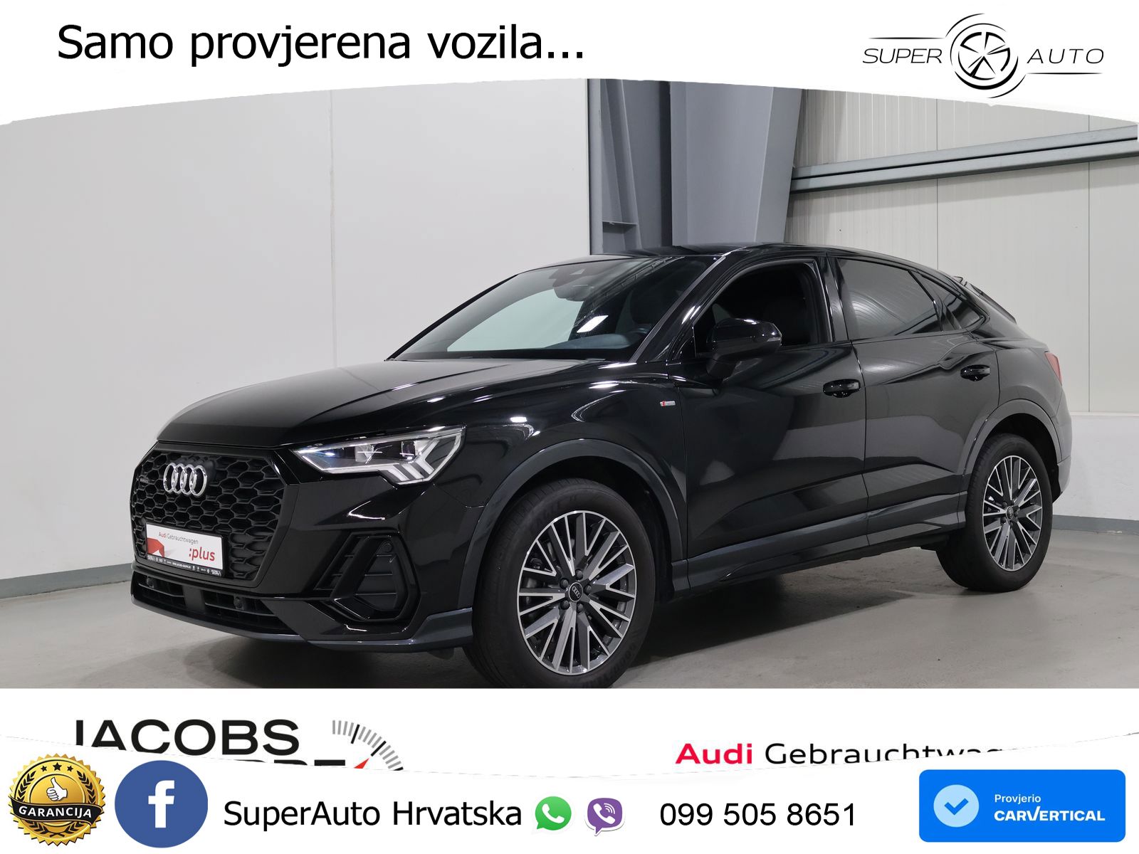 Audi Q3 Sportback 40 TDI (200 KS) quattro S tronic S line LED+GR SJED+ACC