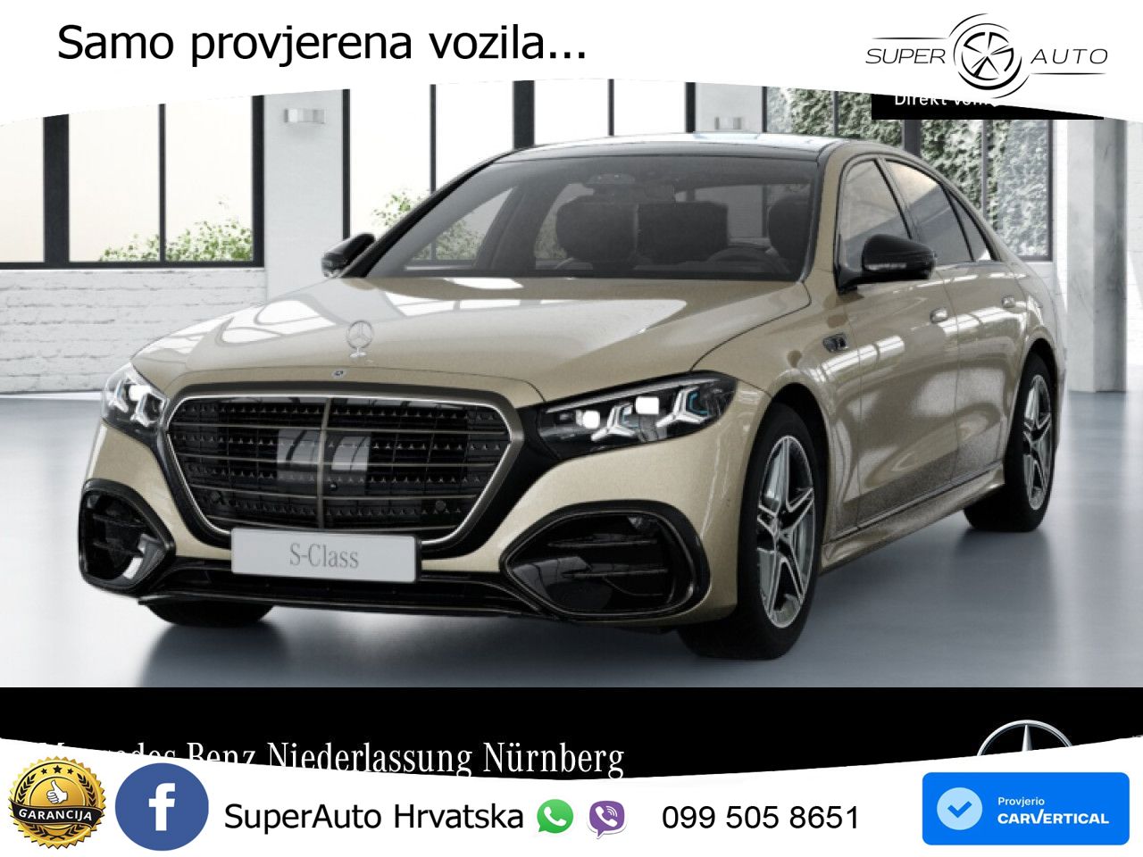 Mercedes S 580e (585 KS) 4MATIC 9G-TRONIC AMG ZRAČNI+ACC+GR SJED+KAM+PANO