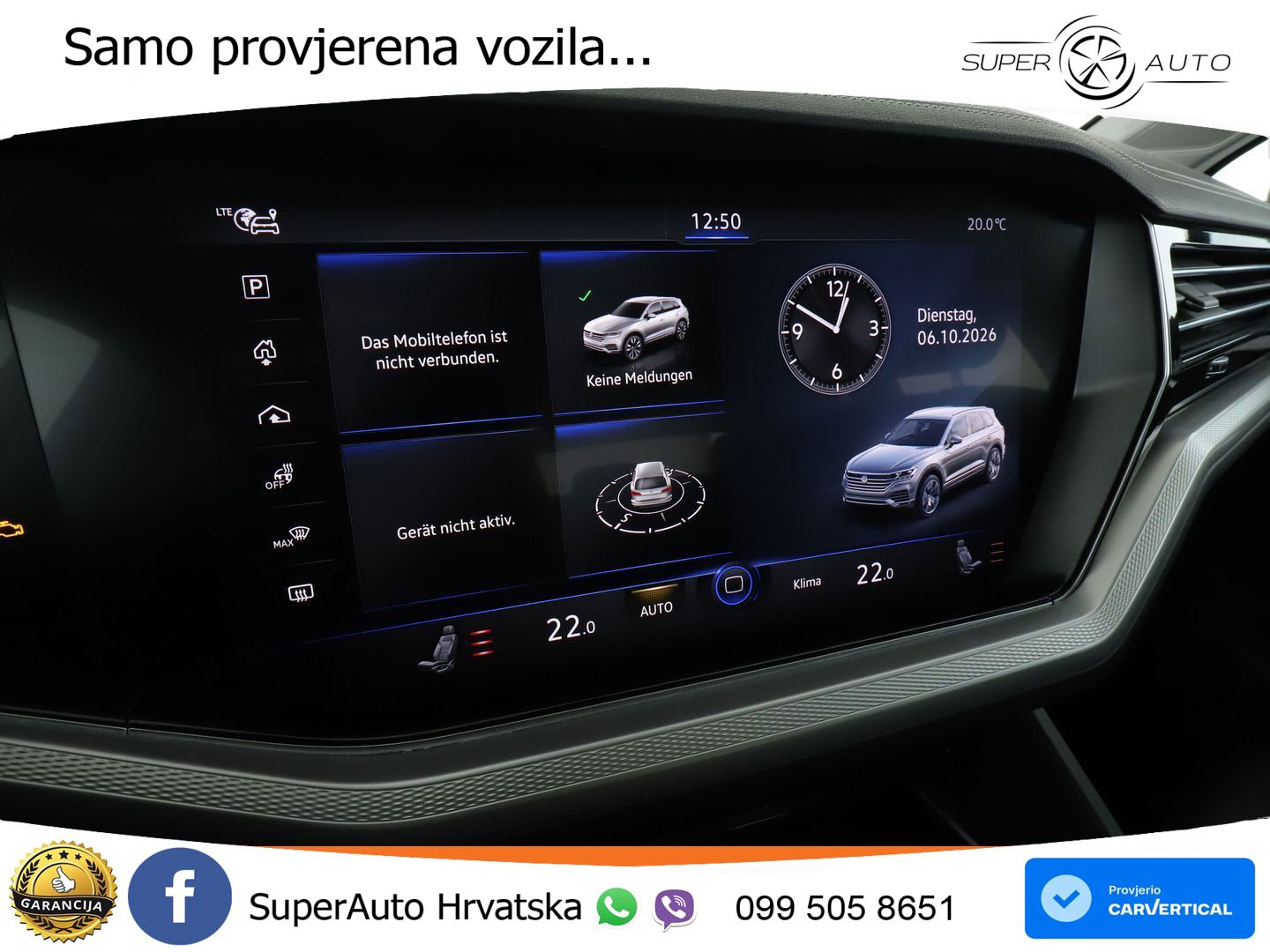 Volkswagen Touareg 3.0 V6 TDI (231 KS) 4MOTION Tiptronic ZRAČNI+ACC+GR SJED+KAM+PANO