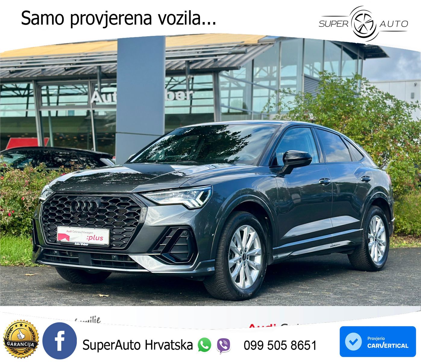 Audi Q3 Sportback 35 TDI (150 KS) S tronic S line LED+GR SJED+ACC