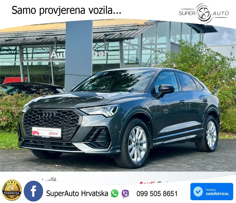 Audi Q3 Sportback 35 TDI (150 KS) S tronic S line LED+GR SJED+ACC