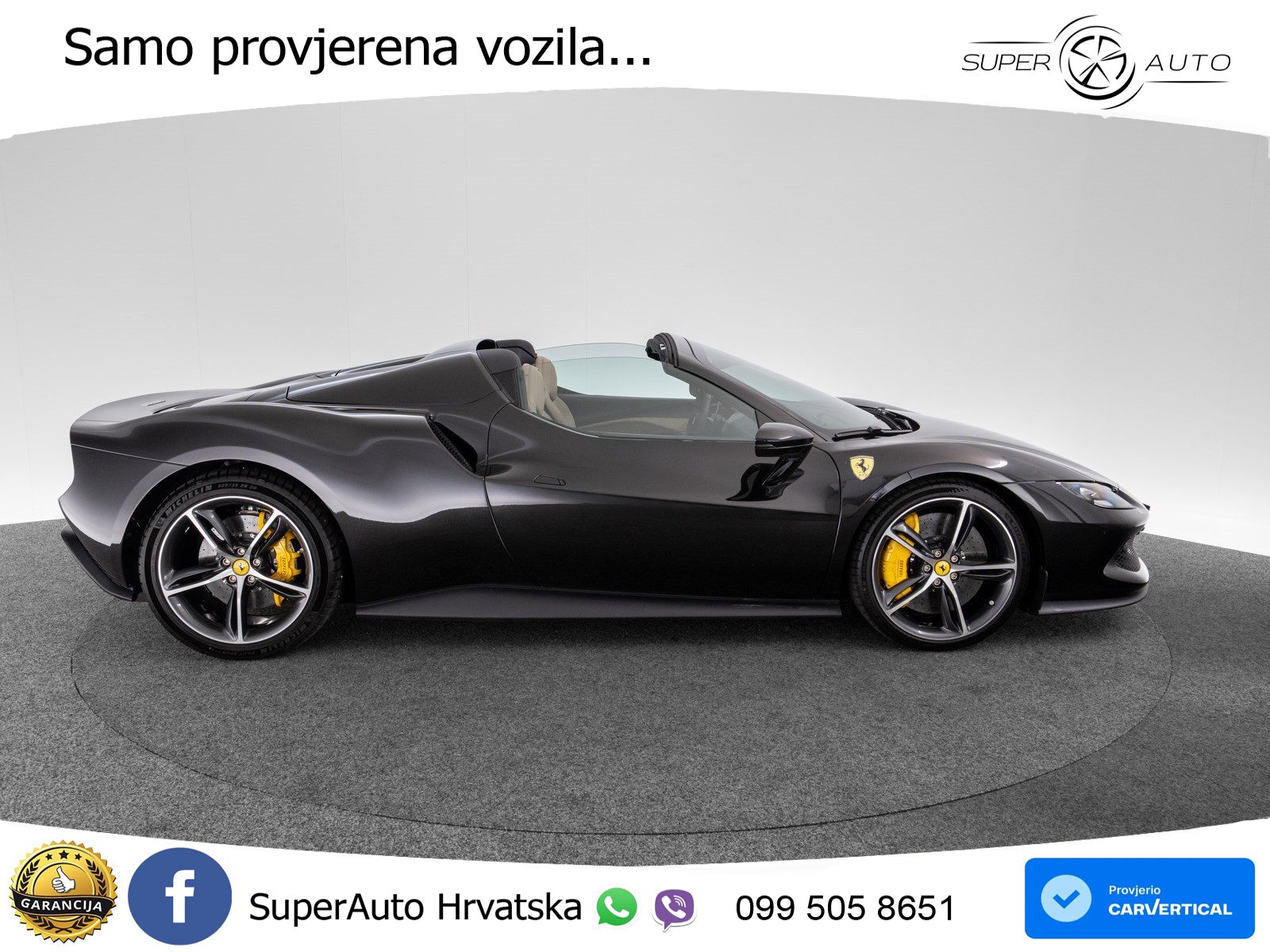 Ferrari 296 GTS 3.0 V6 (830 KS) F1 DCT LED+GR SJED+ACC