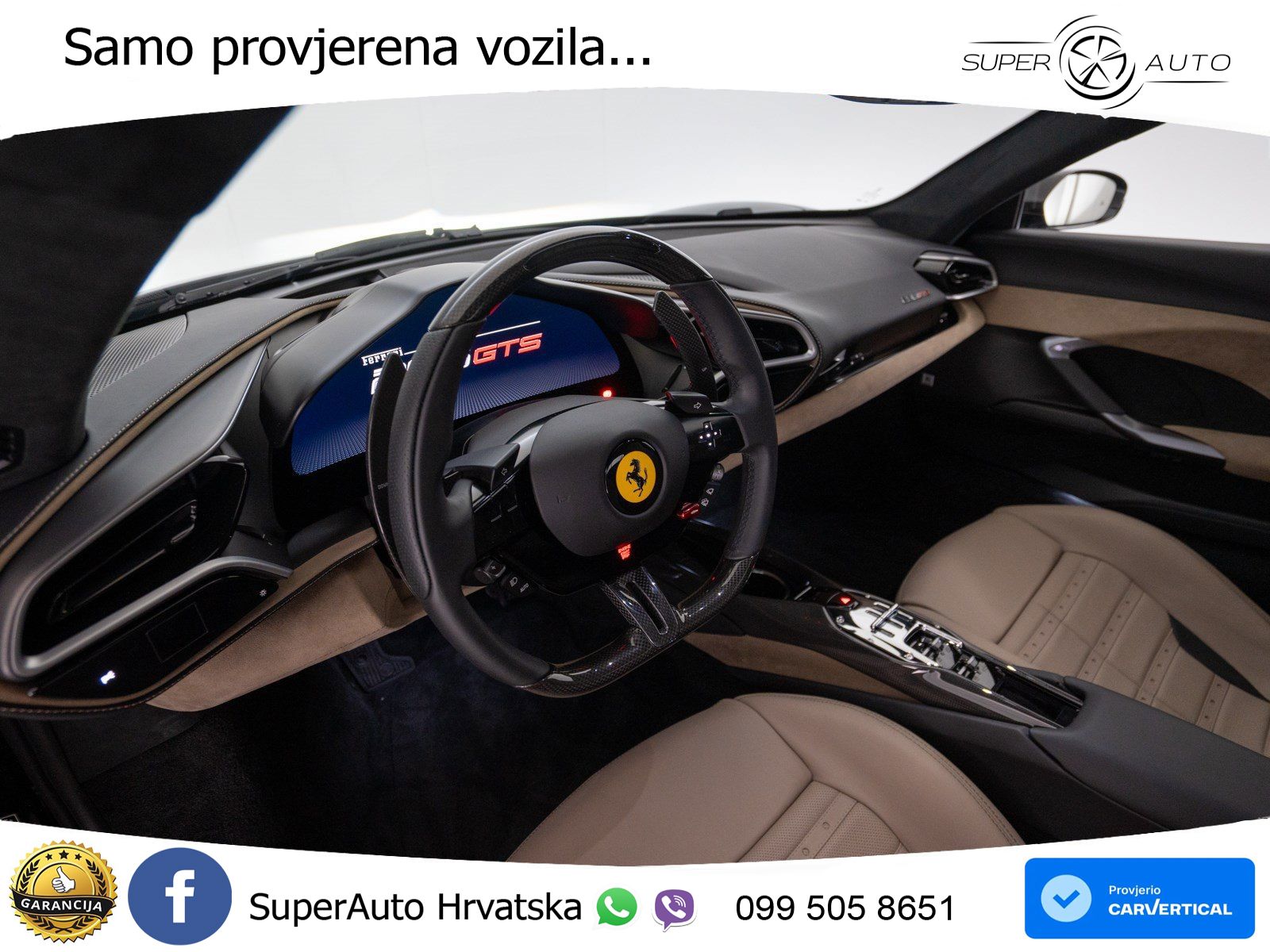 Ferrari 296 GTS 3.0 V6 (830 KS) F1 DCT LED+GR SJED+ACC