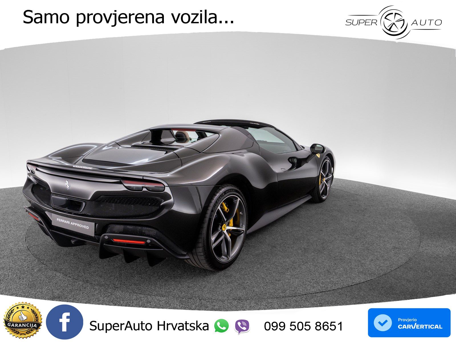 Ferrari 296 GTS 3.0 V6 (830 KS) F1 DCT LED+GR SJED+ACC