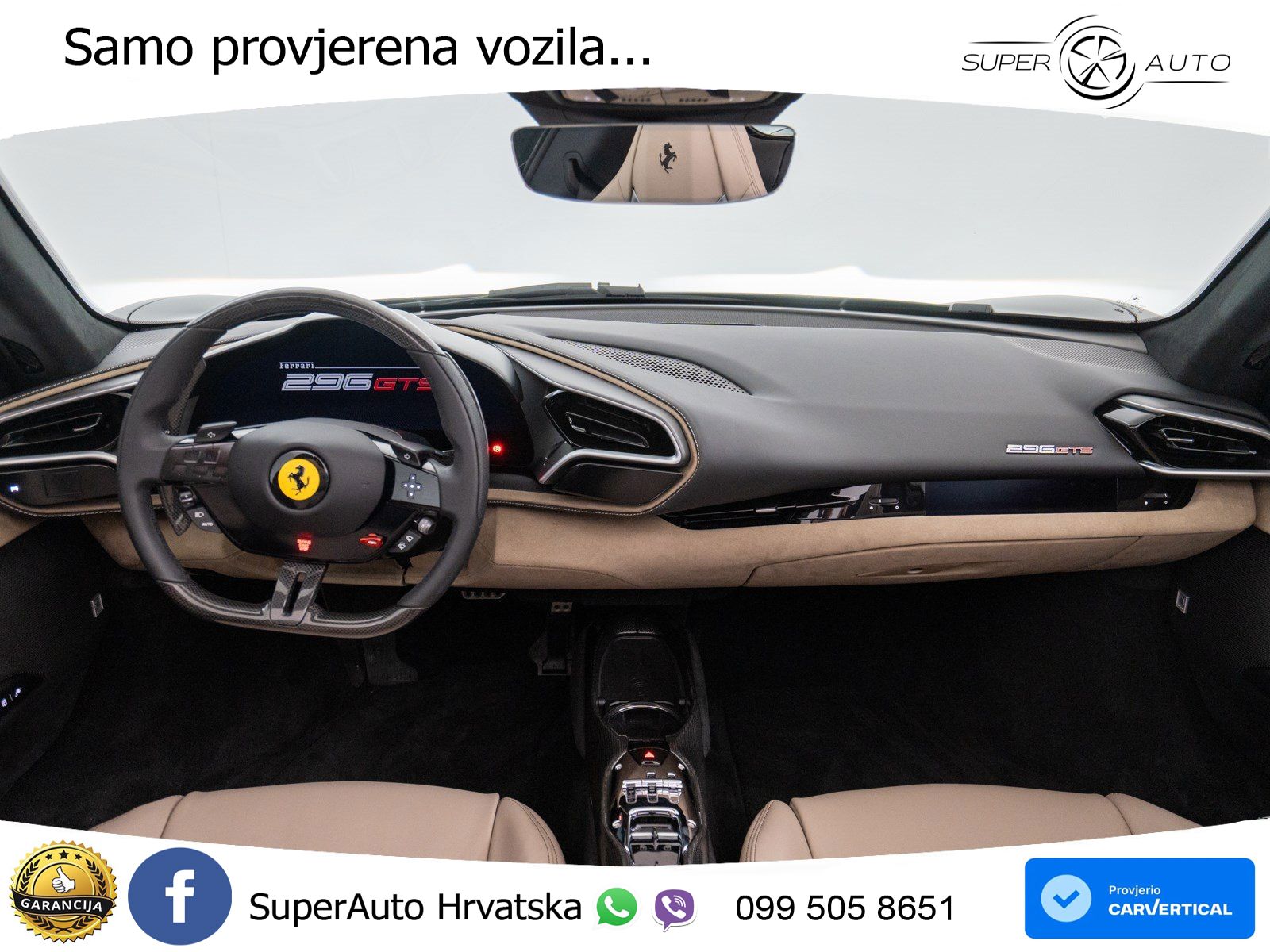 Ferrari 296 GTS 3.0 V6 (830 KS) F1 DCT LED+GR SJED+ACC