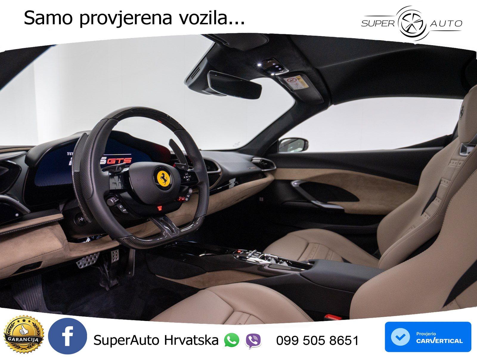 Ferrari 296 GTS 3.0 V6 (830 KS) F1 DCT LED+GR SJED+ACC