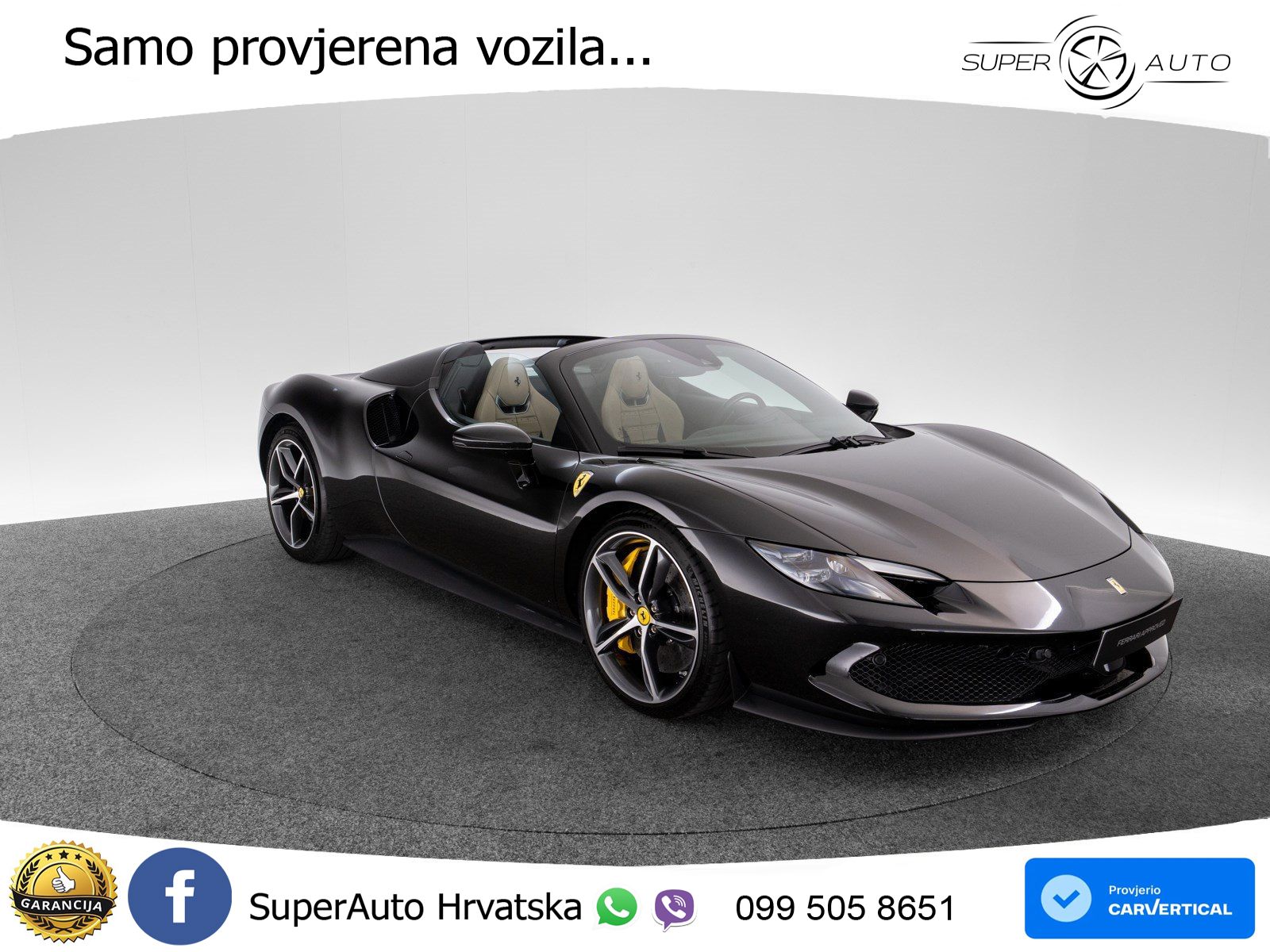 Ferrari 296 GTS 3.0 V6 (830 KS) F1 DCT LED+GR SJED+ACC