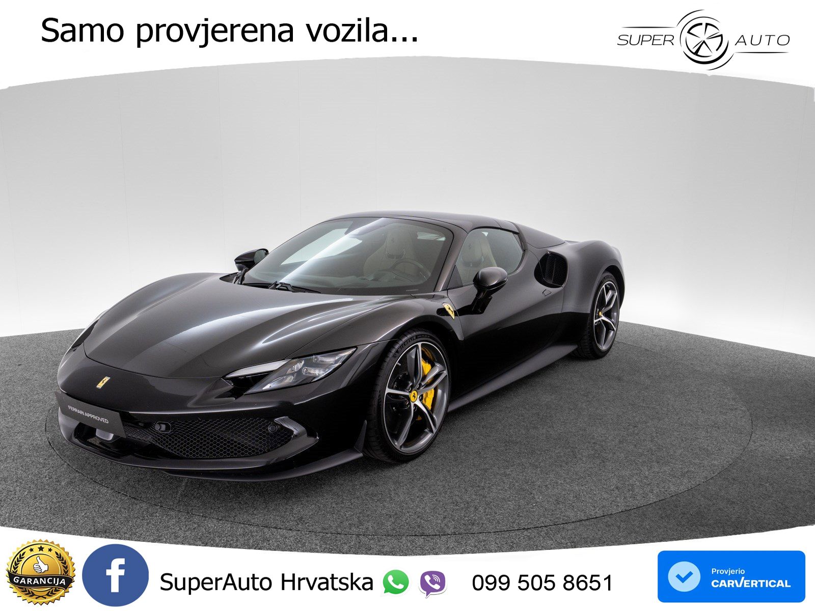 Ferrari 296 GTS 3.0 V6 (830 KS) F1 DCT LED+GR SJED+ACC