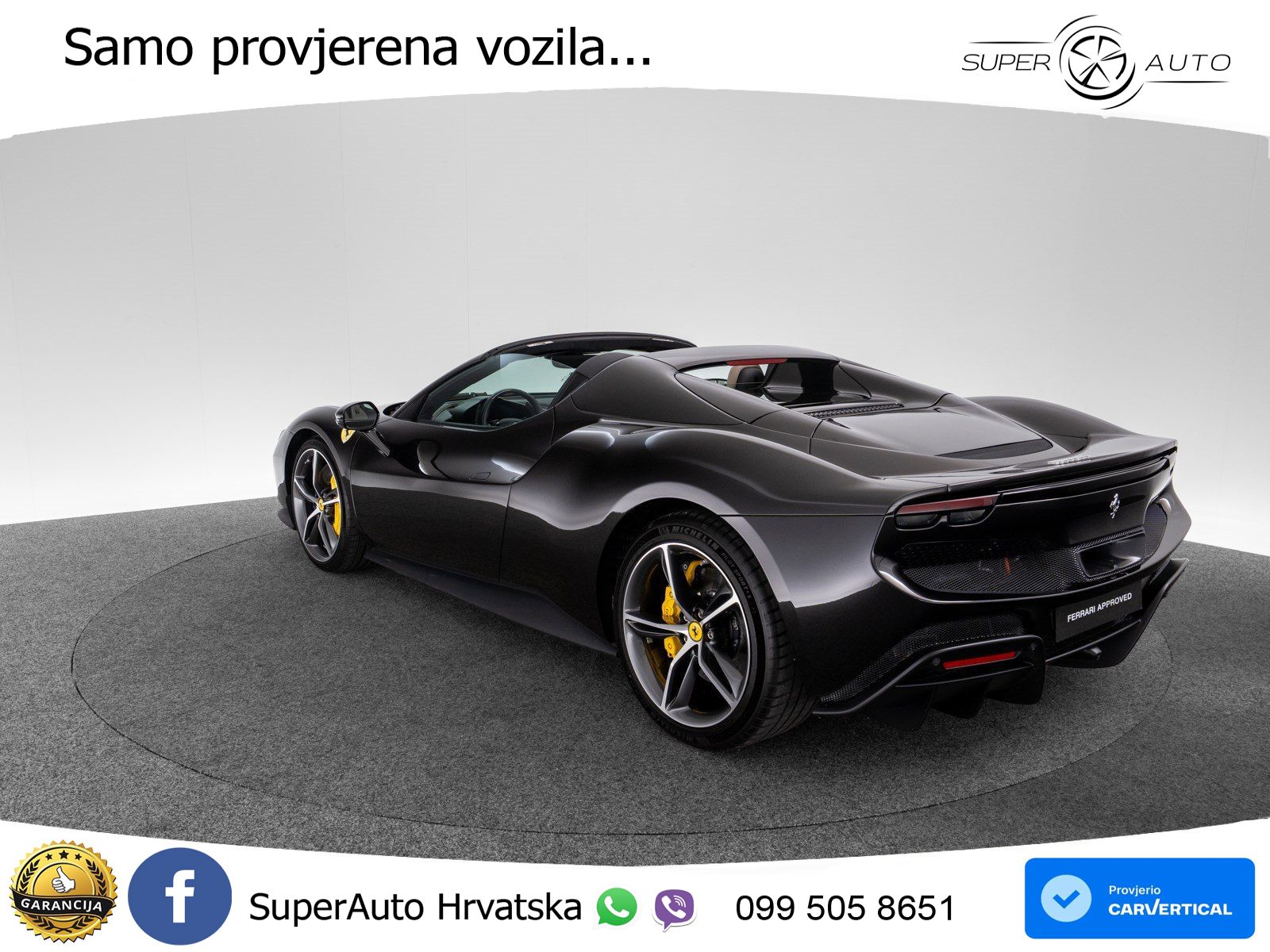 Ferrari 296 GTS 3.0 V6 (830 KS) F1 DCT LED+GR SJED+ACC