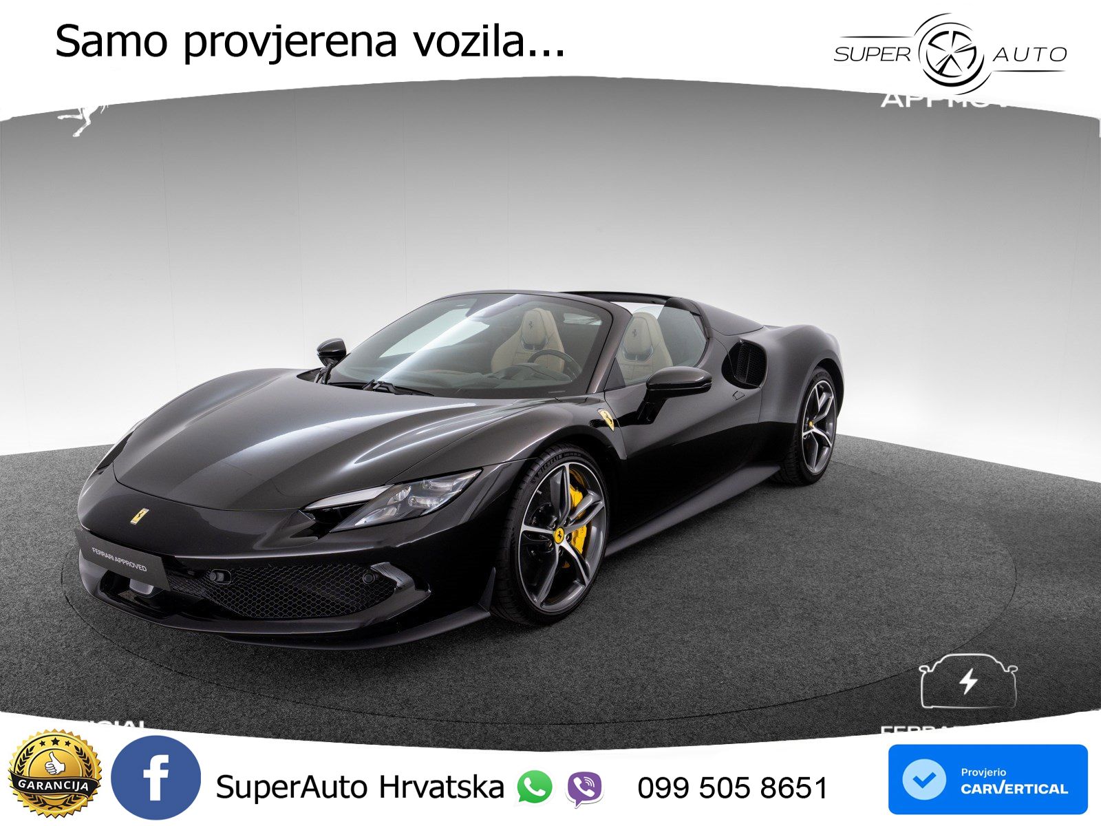 Ferrari 296 GTS 3.0 V6 (830 KS) F1 DCT LED+GR SJED+ACC