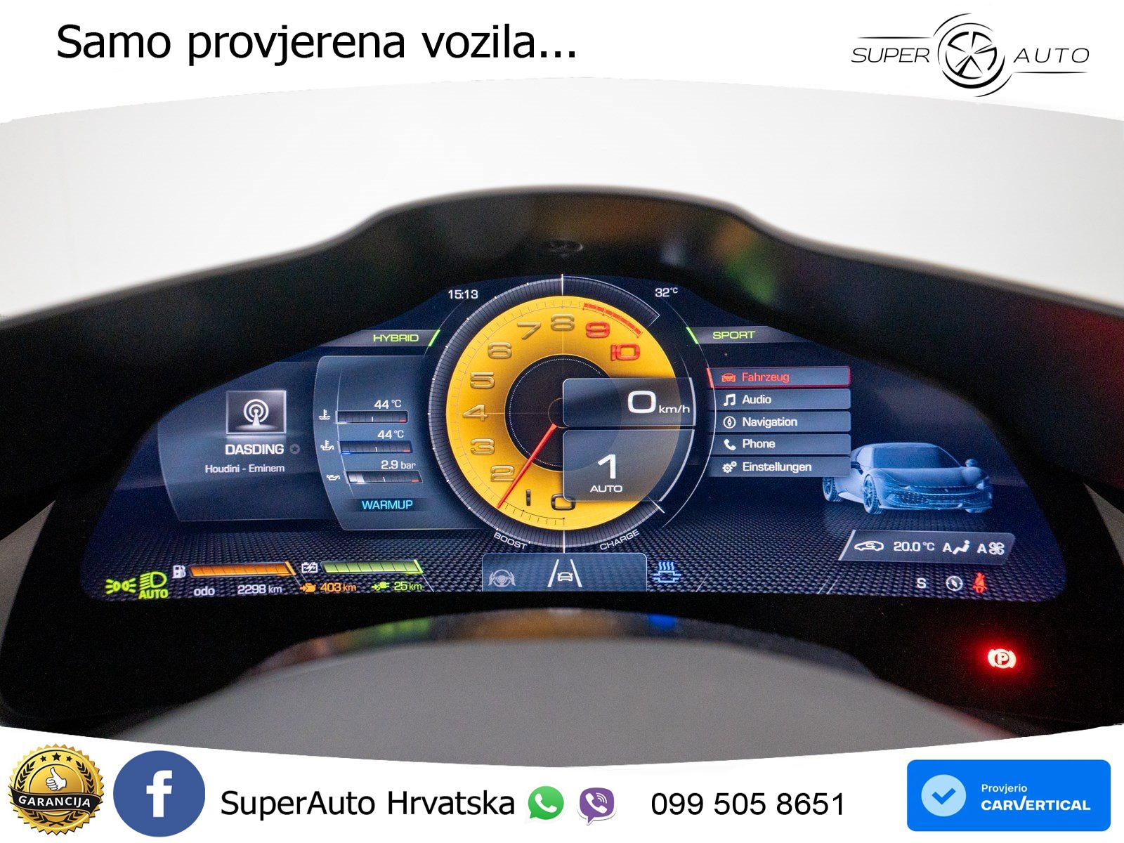 Ferrari 296 GTS 3.0 V6 (830 KS) F1 DCT LED+GR SJED+ACC