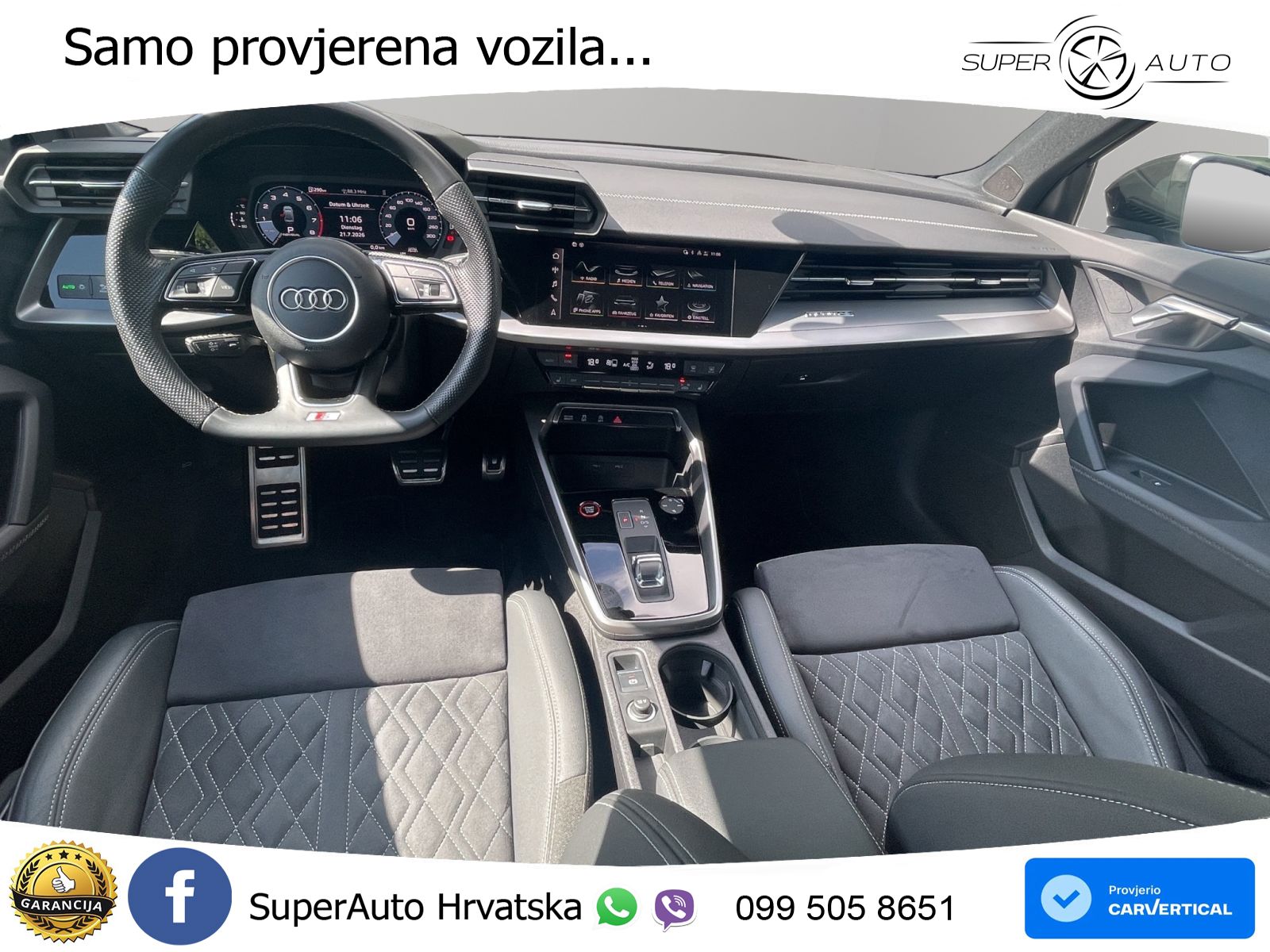 Audi S3 Limuzina 2.0 TFSI (310 KS) quattro S tronic LED+GR SJED+ACC