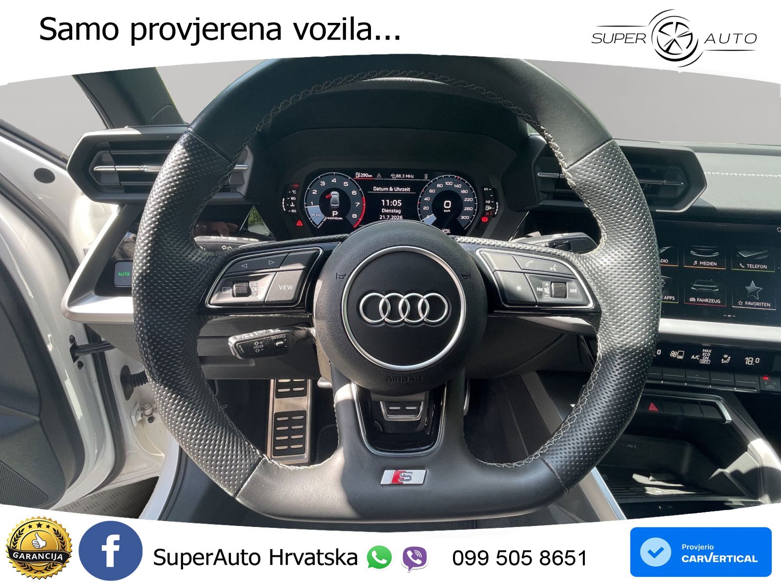 Audi S3 Limuzina 2.0 TFSI (310 KS) quattro S tronic LED+GR SJED+ACC