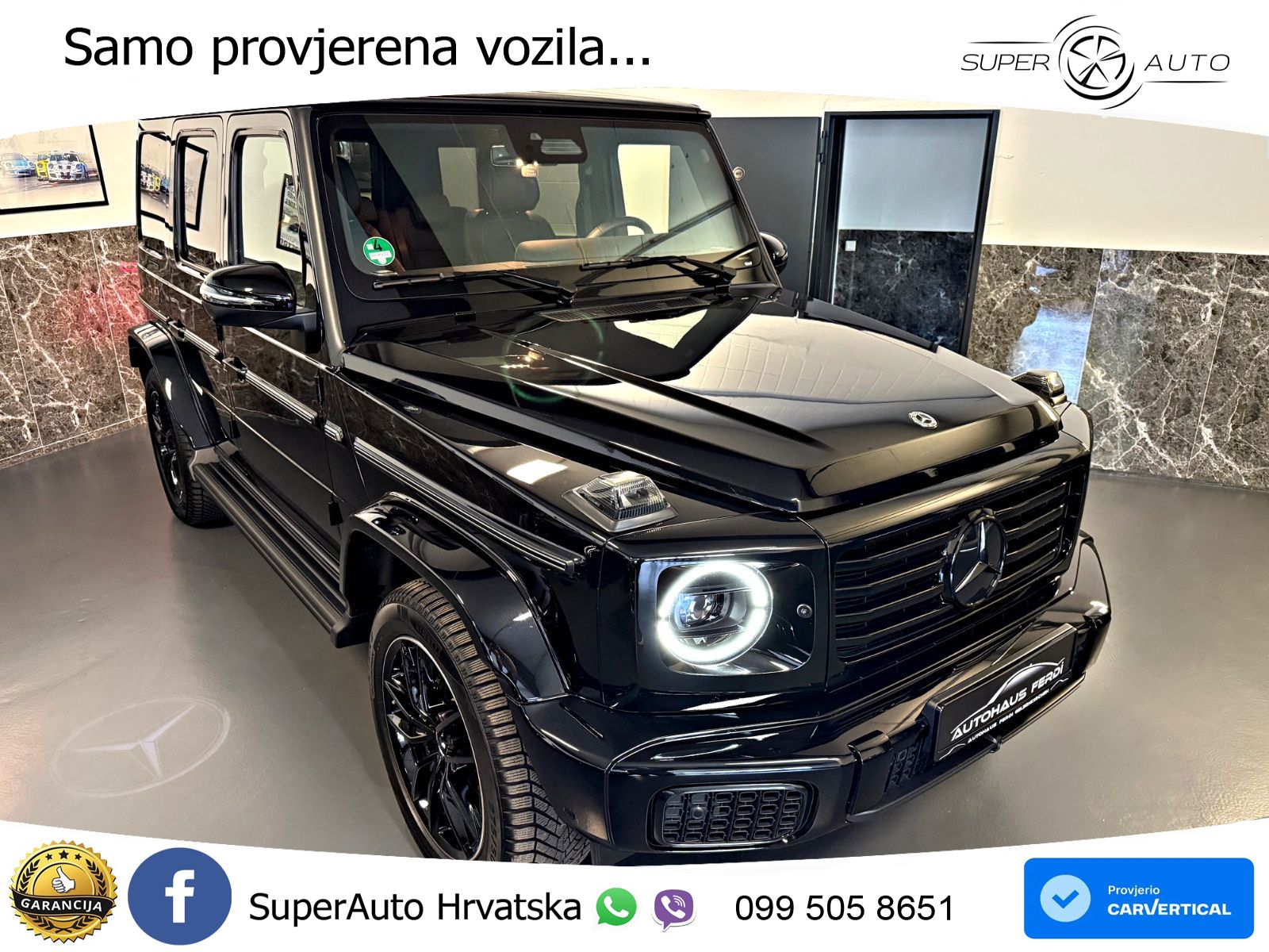 Mercedes G 450d Long (367 KS) 4MATIC 9G-TRONIC AMG ZRAČNI+ACC+4xGR SJED+360