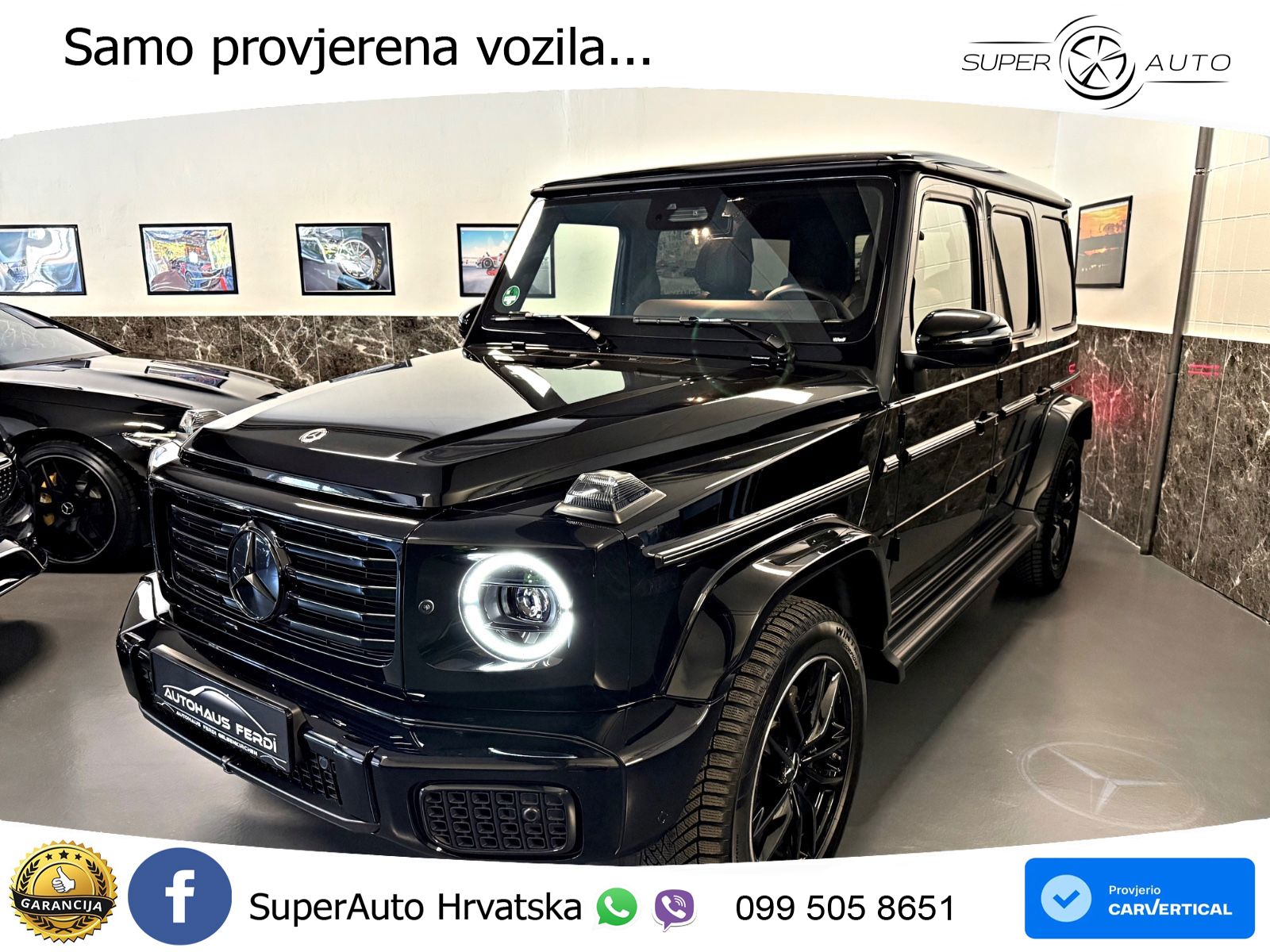 Mercedes G 450d Long (367 KS) 4MATIC 9G-TRONIC AMG ZRAČNI+ACC+4xGR SJED+360