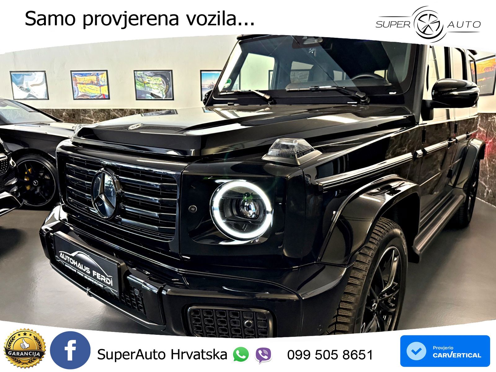 Mercedes G 450d Long (367 KS) 4MATIC 9G-TRONIC AMG ZRAČNI+ACC+4xGR SJED+360