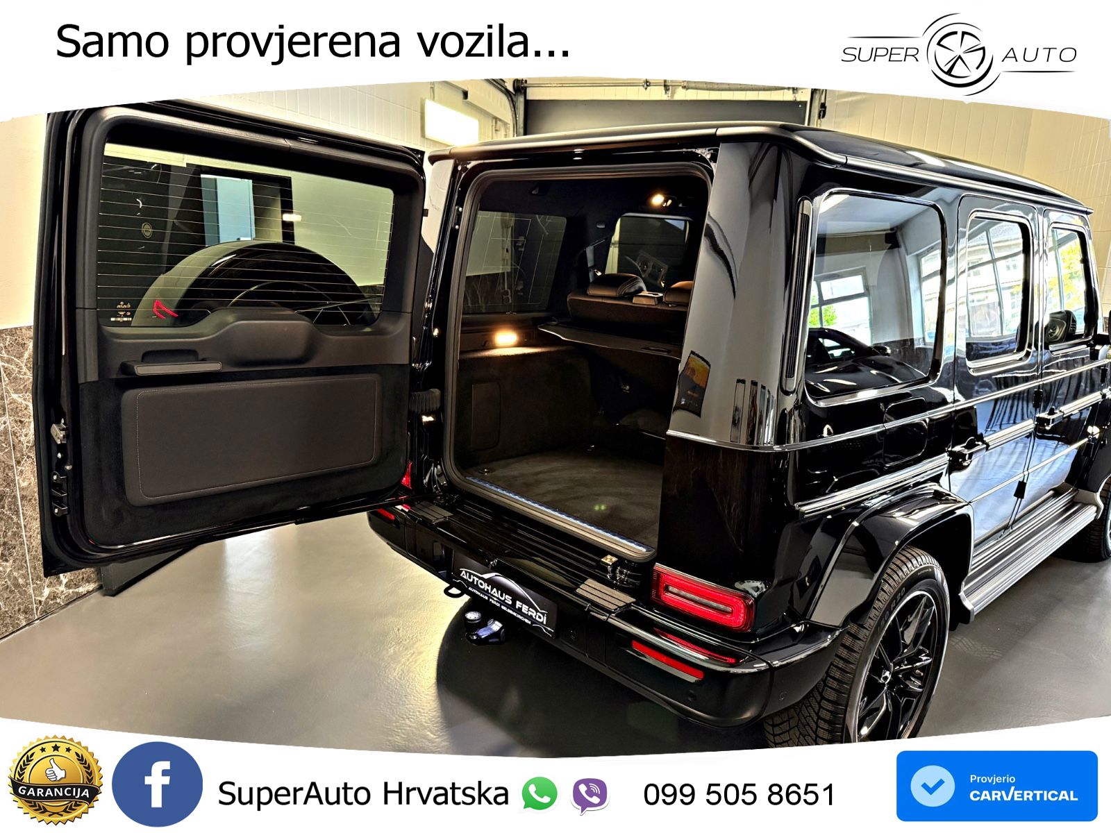 Mercedes G 450d Long (367 KS) 4MATIC 9G-TRONIC AMG ZRAČNI+ACC+4xGR SJED+360