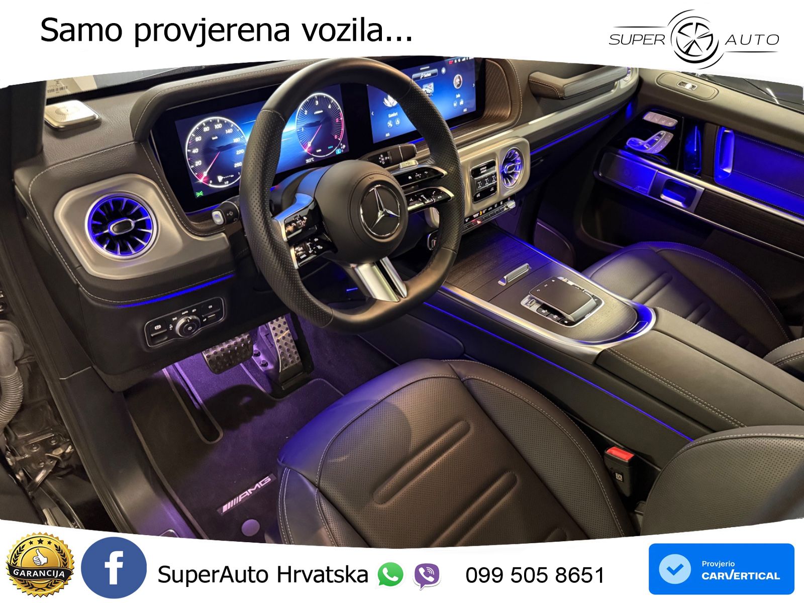 Mercedes G 450d Long (367 KS) 4MATIC 9G-TRONIC AMG ZRAČNI+ACC+4xGR SJED+360