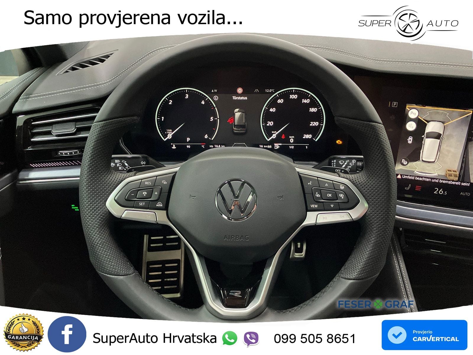 Volkswagen Touareg 3.0 V6 TDI (286 KS) 4MOTION Tiptronic ZRAČNI+ACC+GR SJED+360+PANO