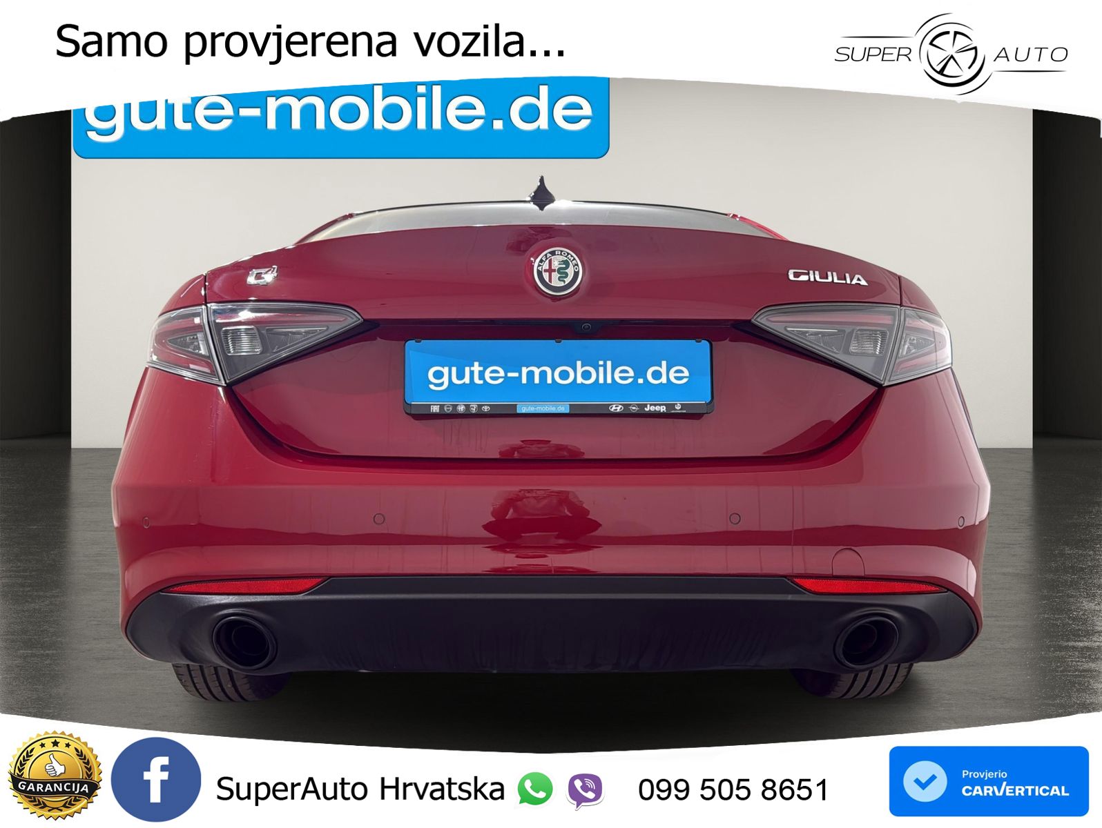 Alfa Romeo Giulia 2.0 Turbo (280 KS) Q4 Automatic LED+GR SJED+ACC