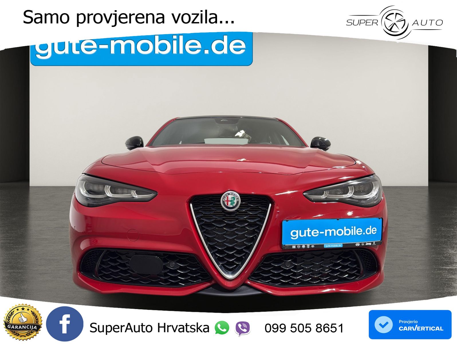 Alfa Romeo Giulia 2.0 Turbo (280 KS) Q4 Automatic LED+GR SJED+ACC