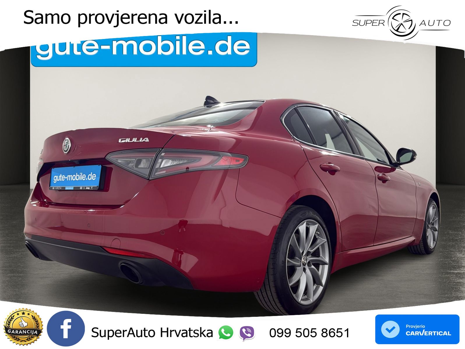 Alfa Romeo Giulia 2.0 Turbo (280 KS) Q4 Automatic LED+GR SJED+ACC