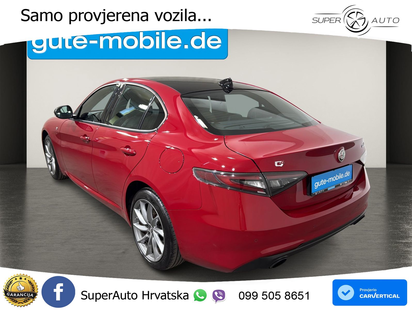 Alfa Romeo Giulia 2.0 Turbo (280 KS) Q4 Automatic LED+GR SJED+ACC