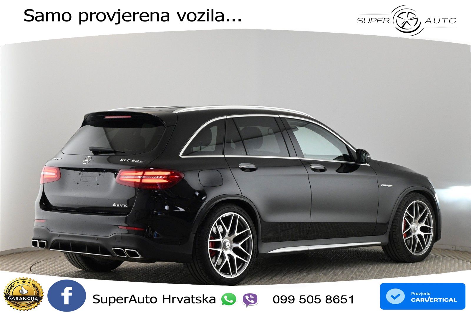 Mercedes AMG GLC 63 S V8 (510 KS) 4MATIC+ MCT LED+GR SJED+ACC