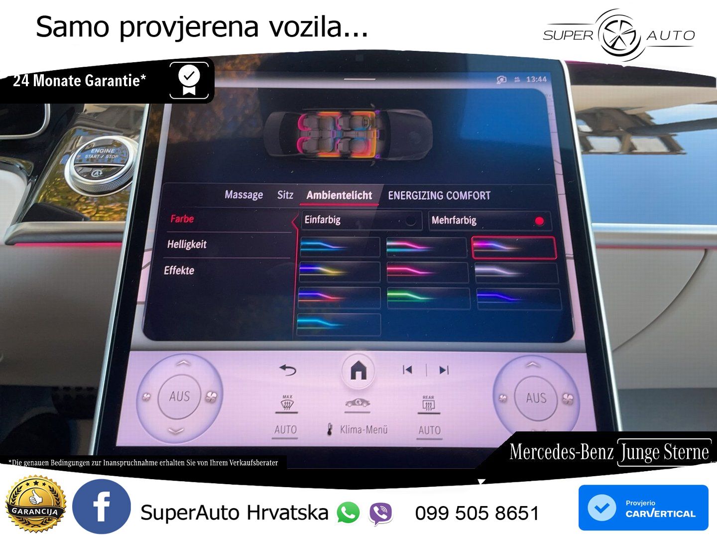 Mercedes S 580 V8 (503 KS) EQ Boost 4MATIC 9G-TRONIC Manufaktur ACC+HEAD+4xGR SJED+360+PANO